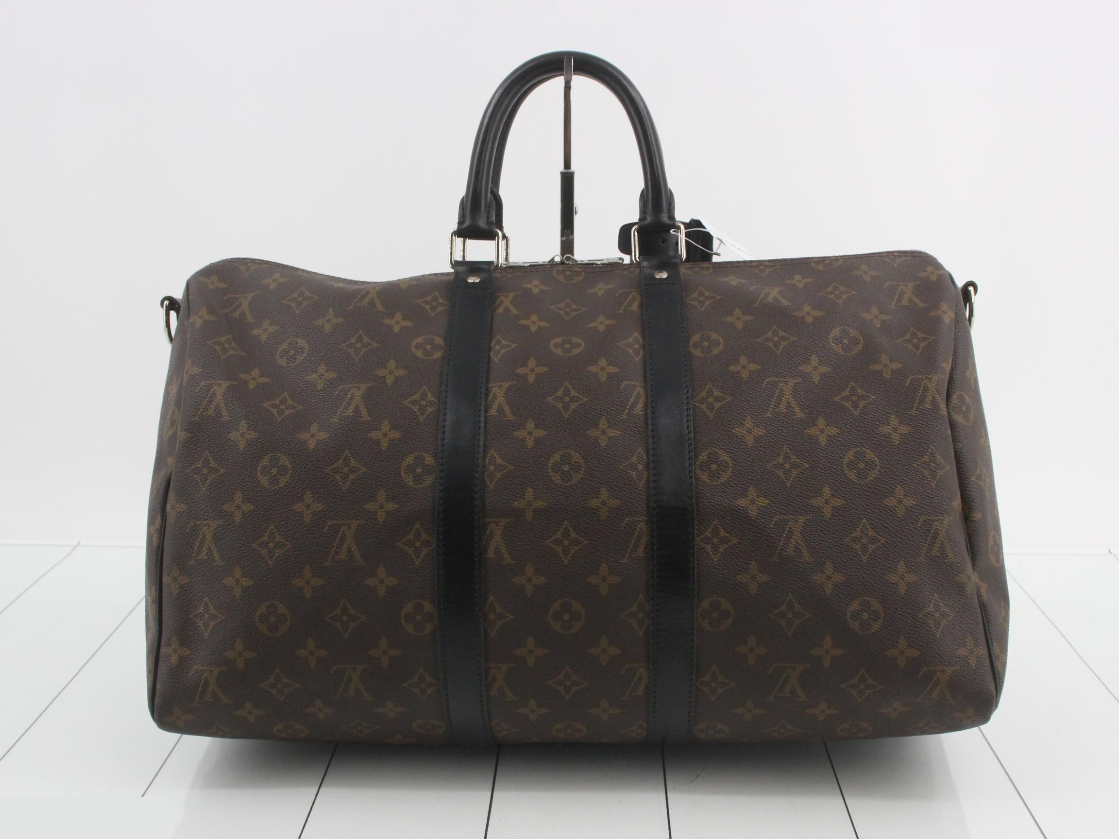 Keepall Bandoulière Monogram Macassar Boston Bag — view 2