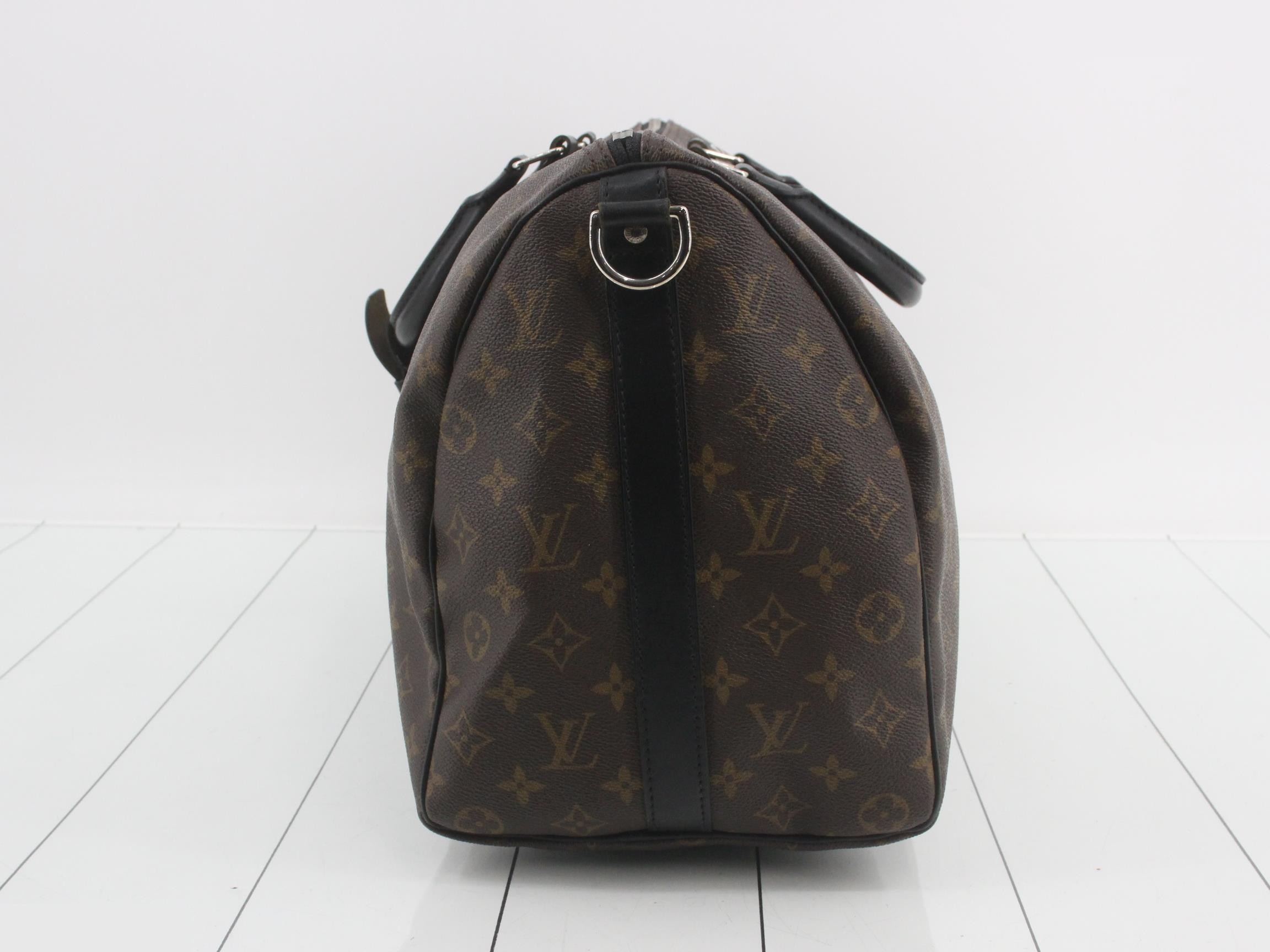 Keepall Bandoulière Monogram Macassar Boston Bag — view 3