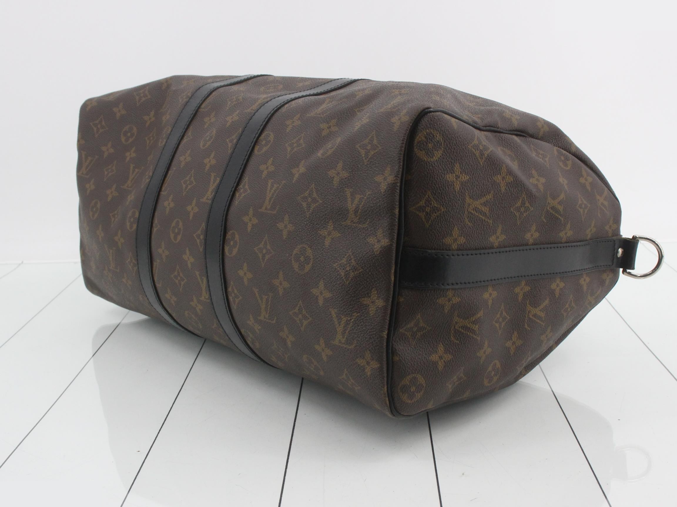 Keepall Bandoulière Monogram Macassar Boston Bag — view 6