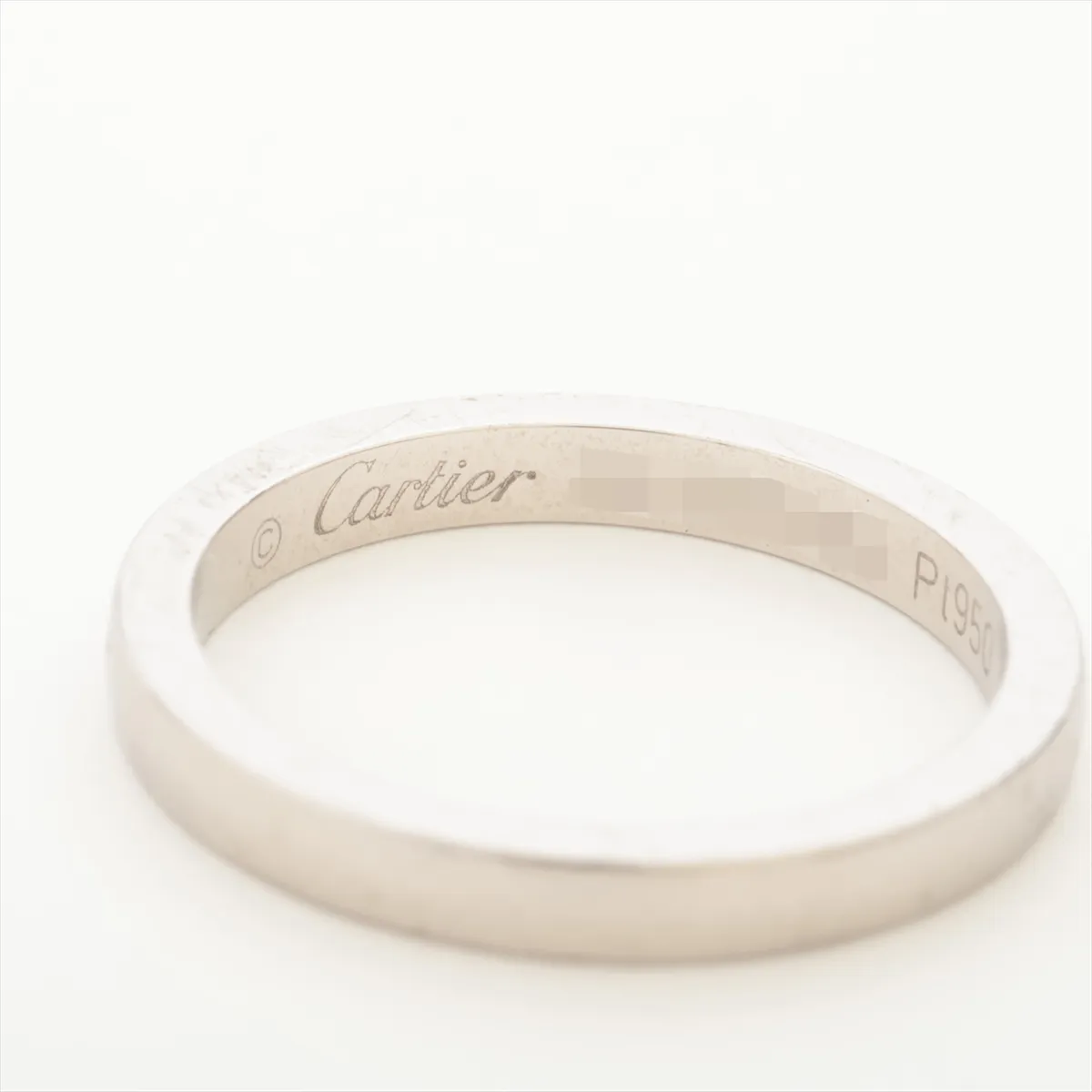 Ballerina Wedding Ring, Pt950, 3.2g, Size 46, HPE843, some wear. — view 3