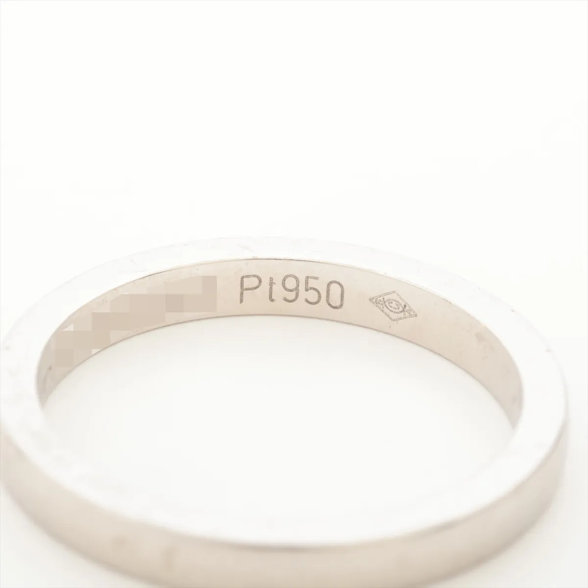 Ballerina Wedding Ring, Pt950, 3.2g, Size 46, HPE843, some wear. — view 4