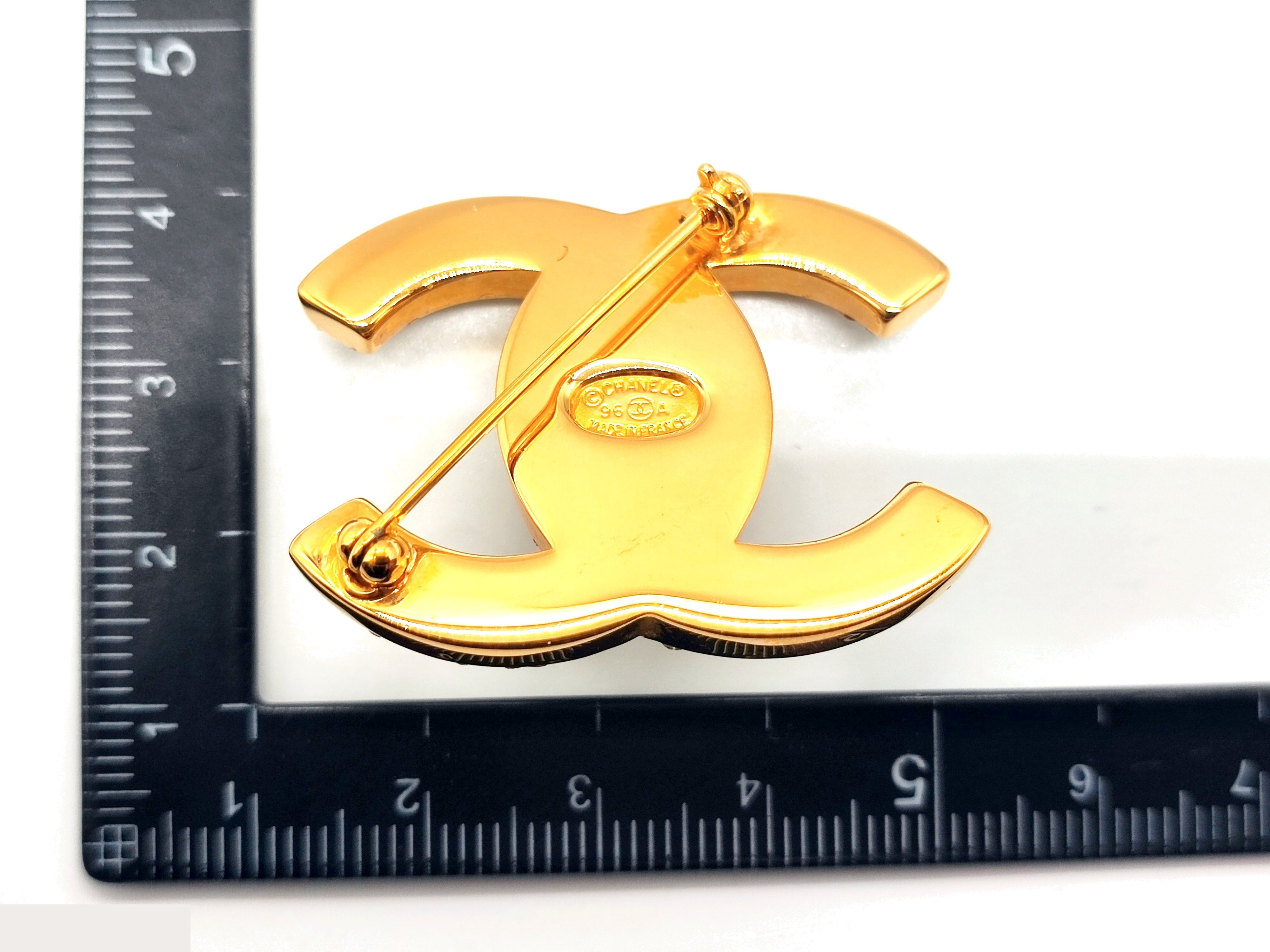 Coco Mark Turnlock Rhinestone Brooch 96A — view 3
