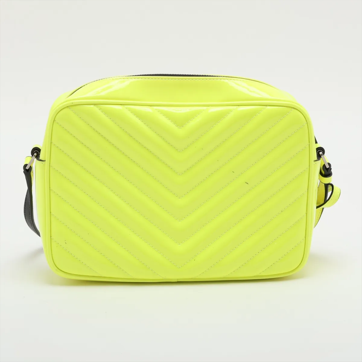 Lou Camera 574494 Patent Leather Shoulder Bag, Yellow — view 2