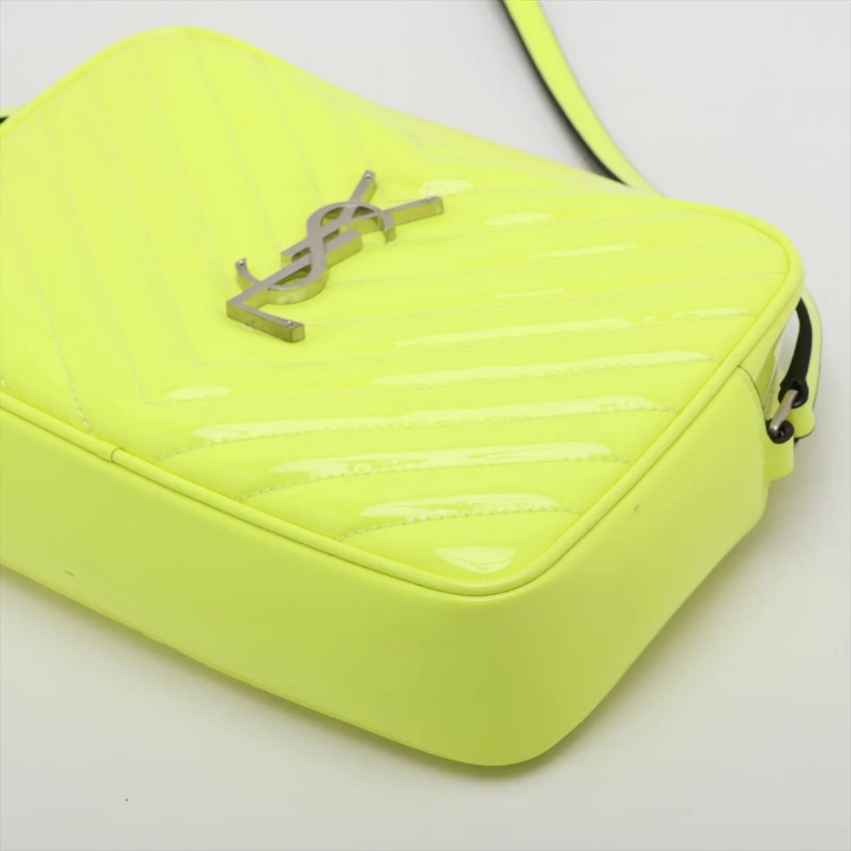 Lou Camera 574494 Patent Leather Shoulder Bag, Yellow — view 3