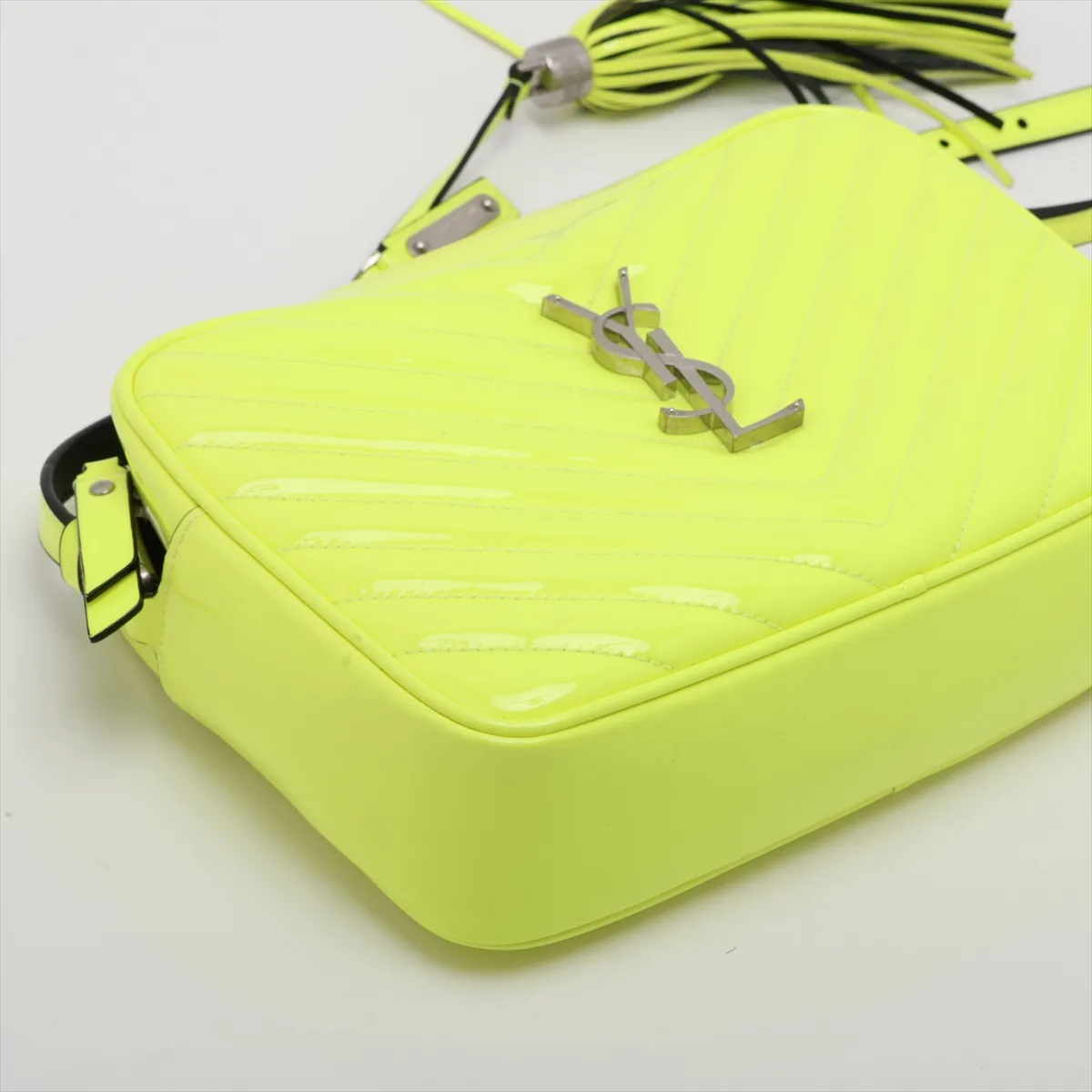 Lou Camera 574494 Patent Leather Shoulder Bag, Yellow — view 4