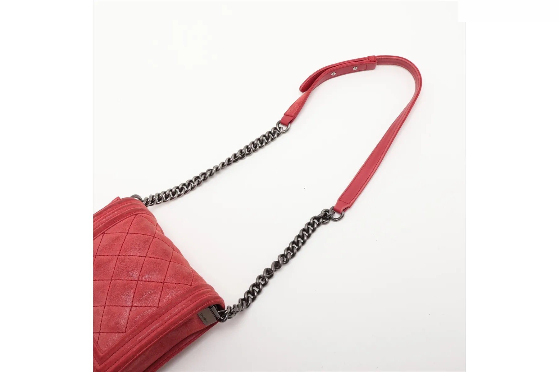 Serial sticker included Boy Chanel Chain Leather Shoulder Bag — view 5