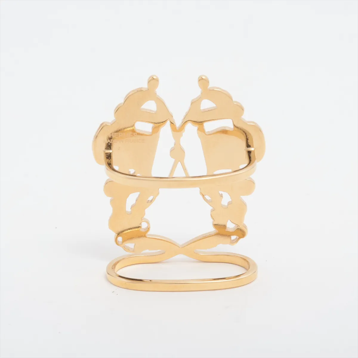 Brides de Gala scarf ring, GP gold. Shows — view 2