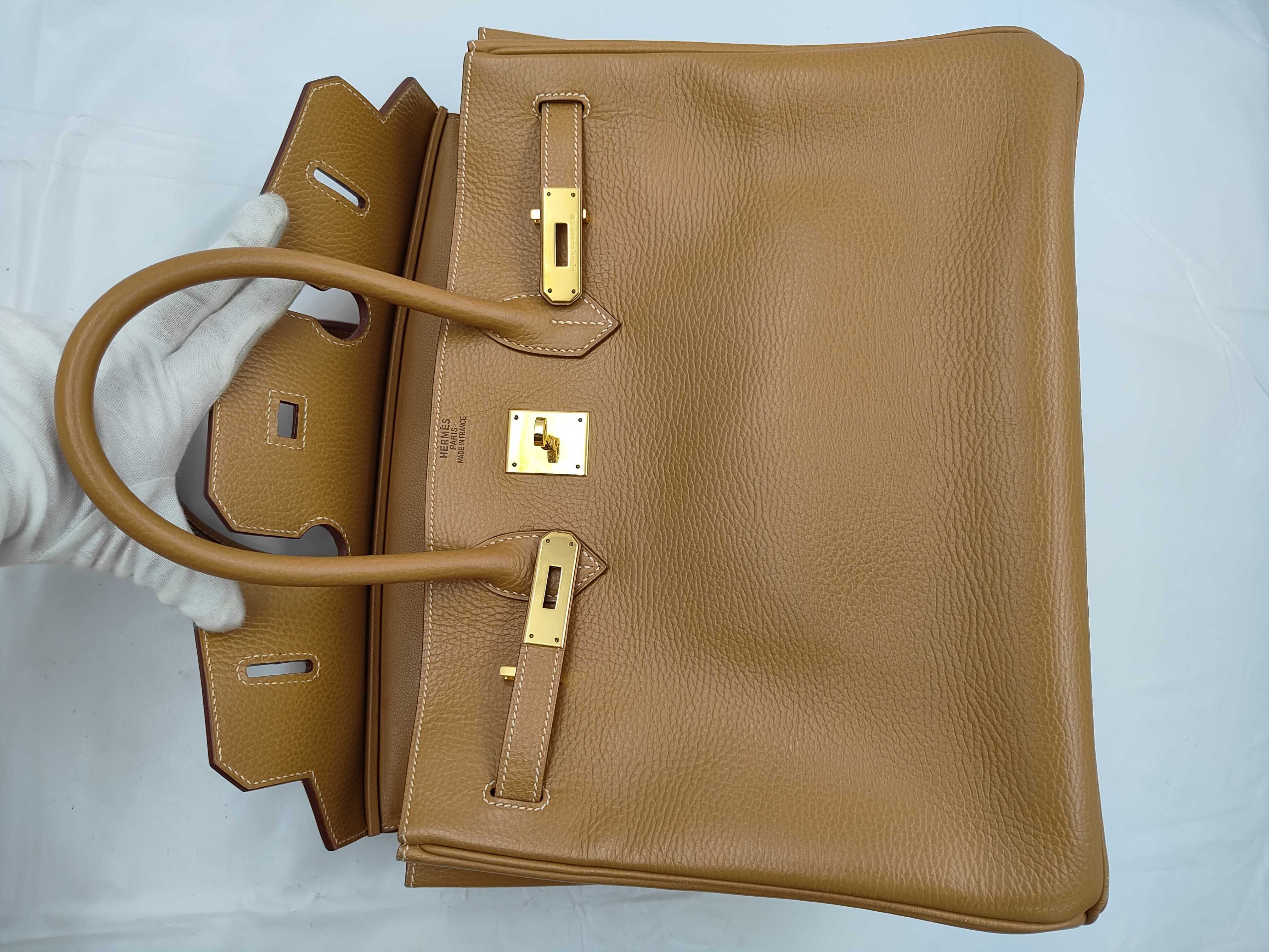 Birkin 35 Togo Gold Hardware F Handbag — view 7