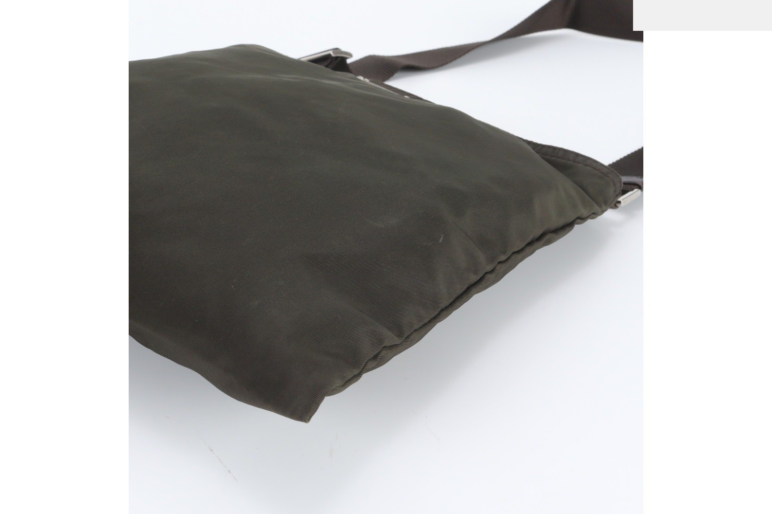 Tessuto Nylon Triangle Logo Shoulder Bag — view 4