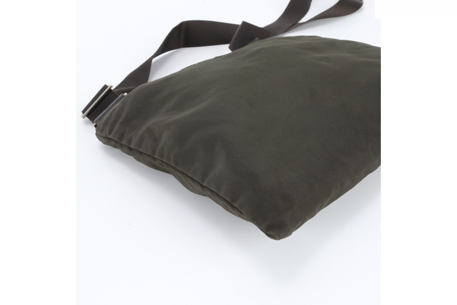 Tessuto Nylon Triangle Logo Shoulder Bag — view 6