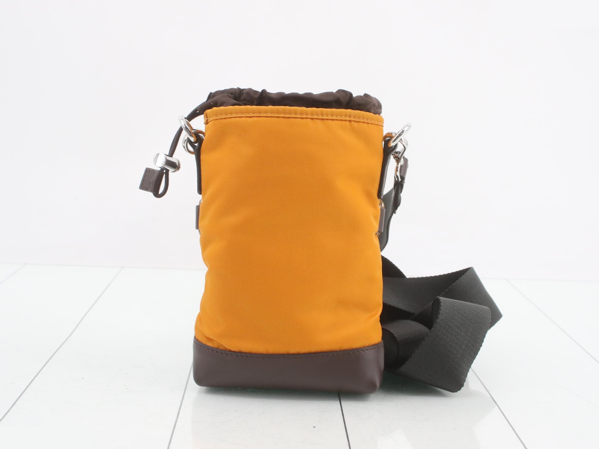 Unused Nylon Shoulder Bag, Orange — view 2