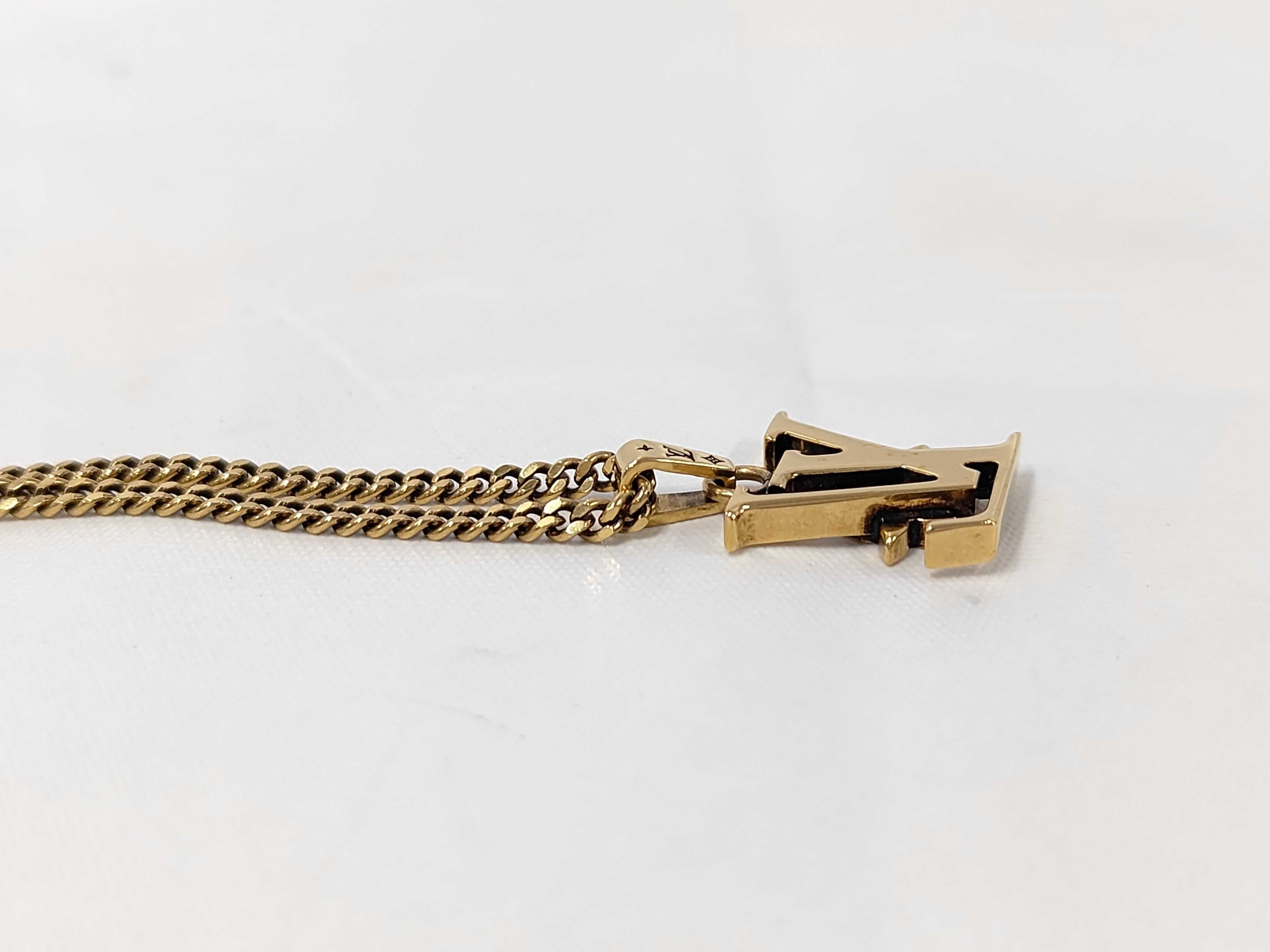 Monogram Row Pendant Necklace M03779 — view 3