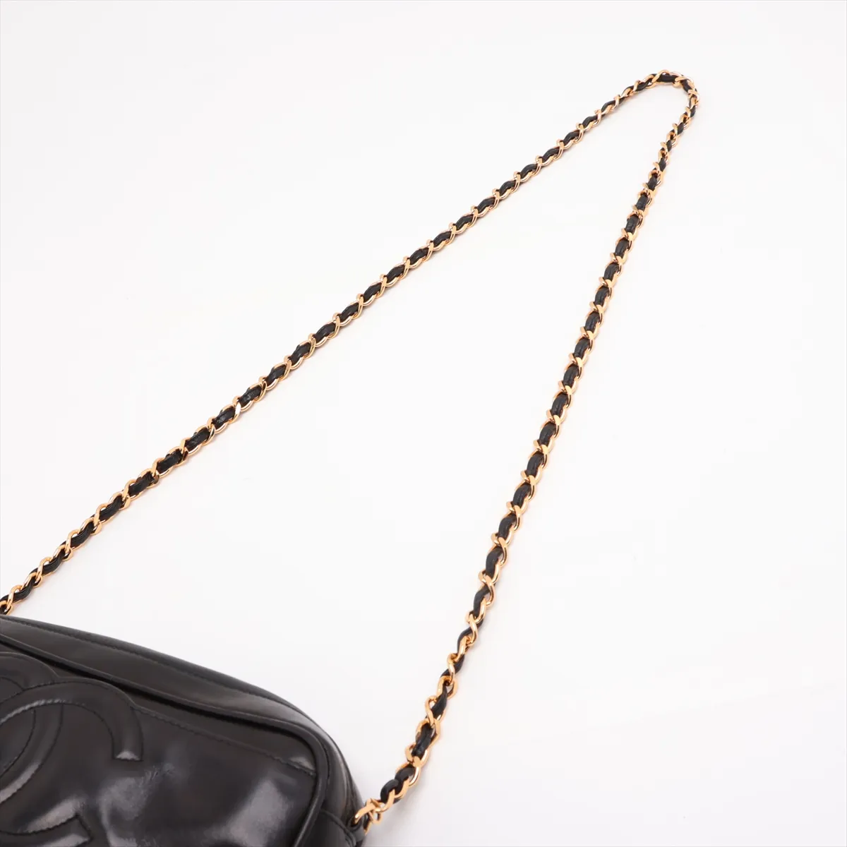 Triple Coco Lambskin Chain Shoulder Bag, Black with Gold Hardware, 3119225, Series 3 — view 5