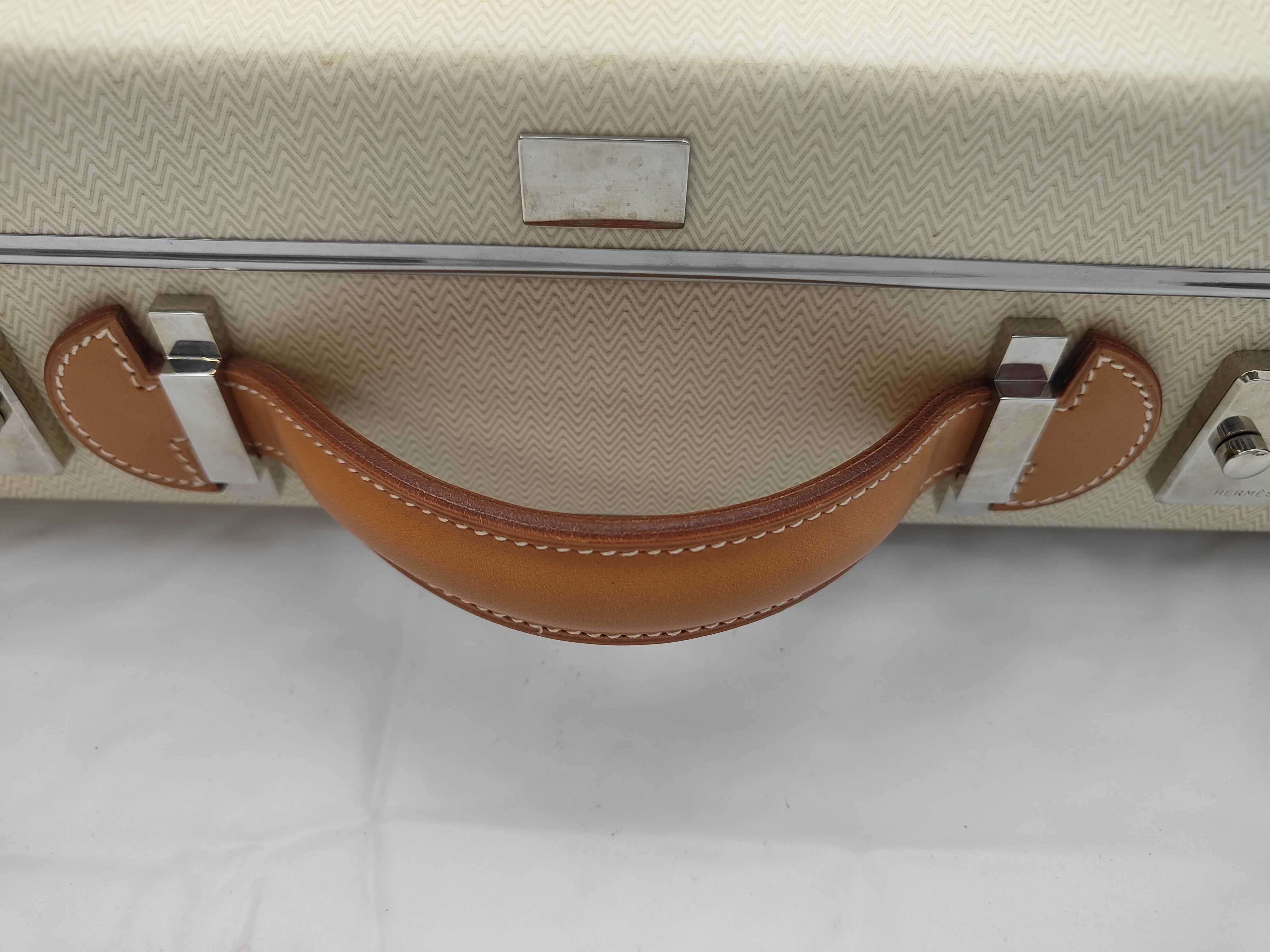 Faubourg Eclipse Attache Case PM L Parchment x Natural P Hardware Bag — view 3