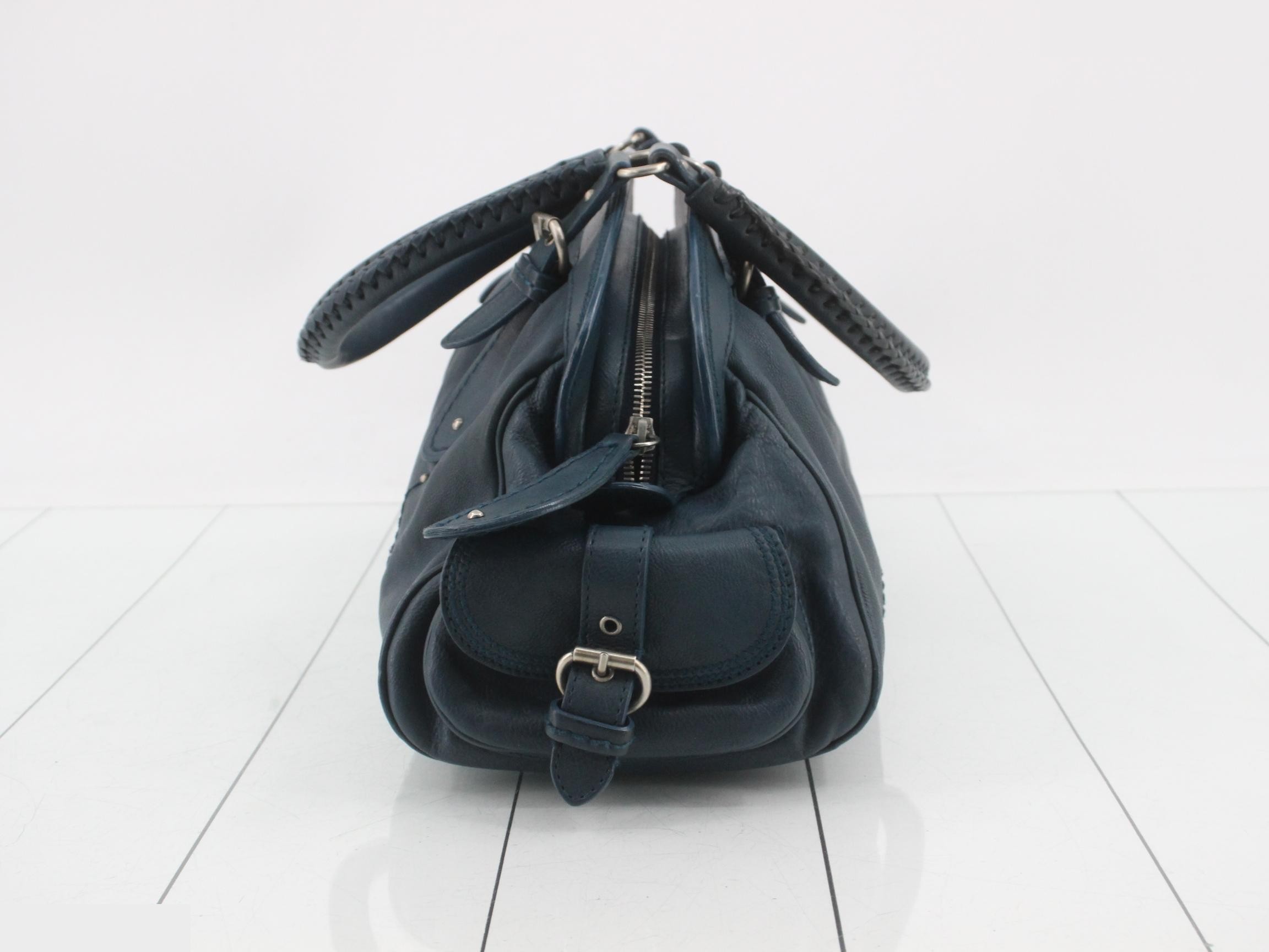 Other lines: Bags & Handbags - My Dior Frame Leather Blue — view 4