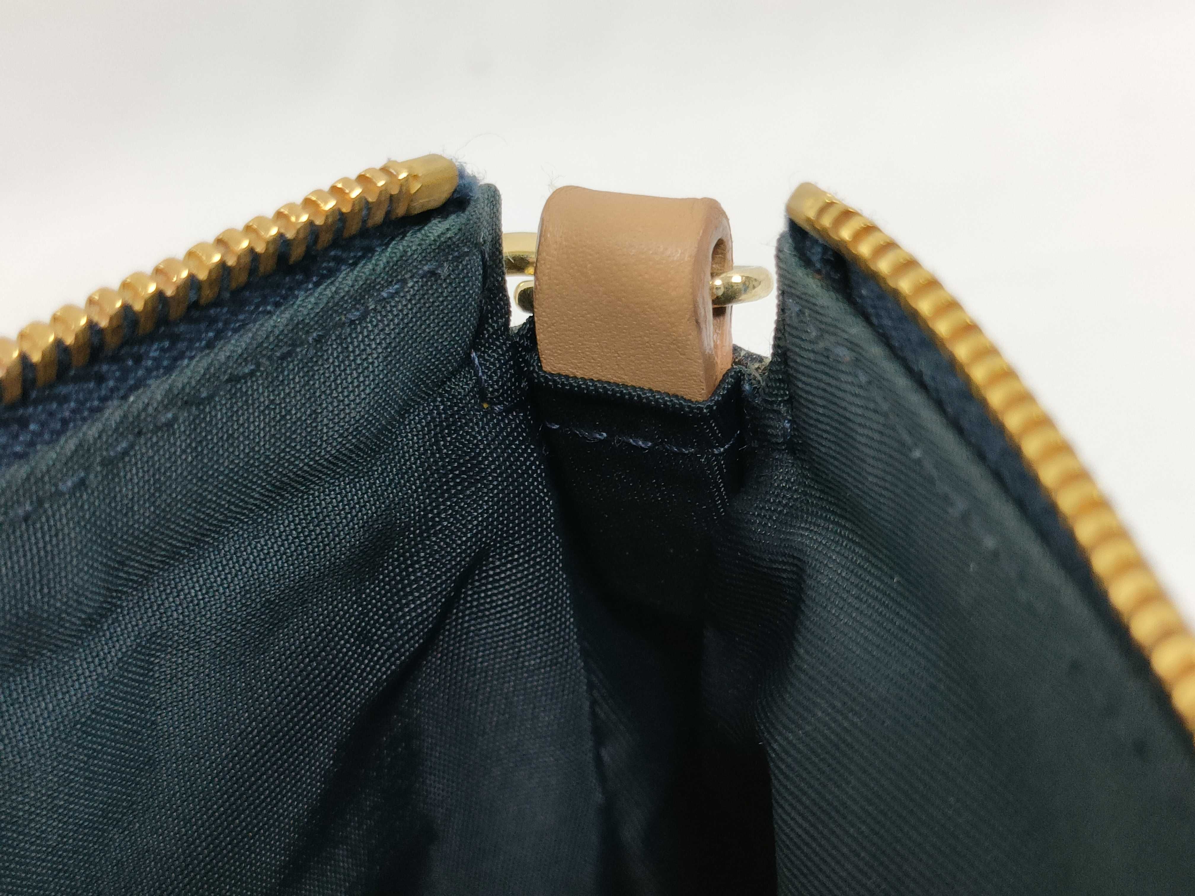 Saddle Bag Denim x Leather Shoulder Bag Blue Pouch — view 12