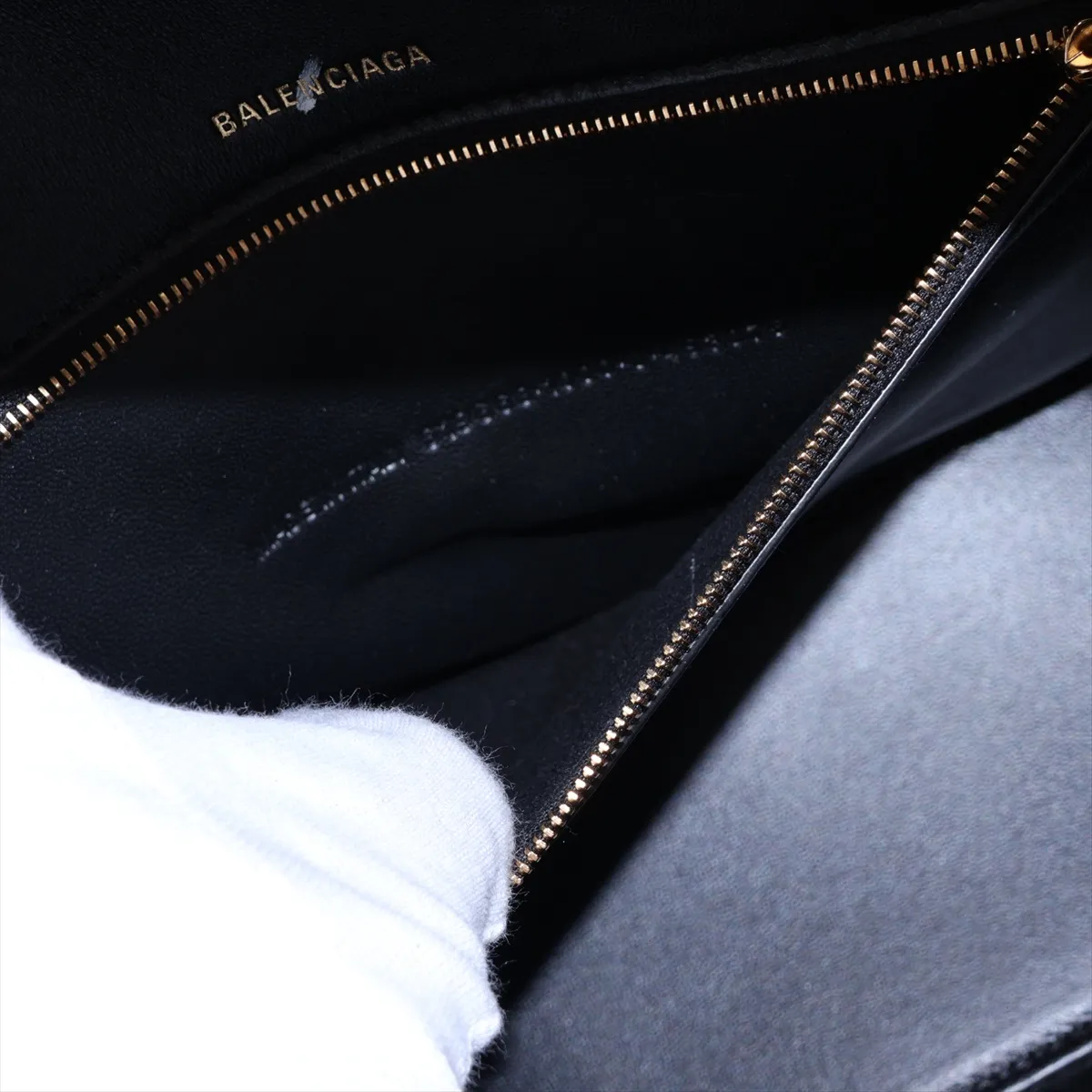 Hourglass Leather 2-Way Handbag, Black, 619668 — view 11
