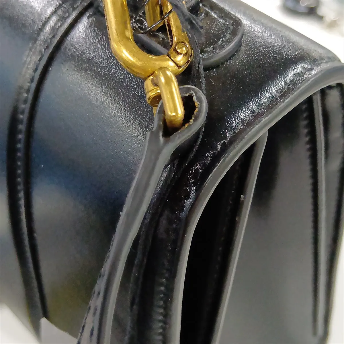 Hourglass Leather 2-Way Handbag, Black, 619668 — view 14