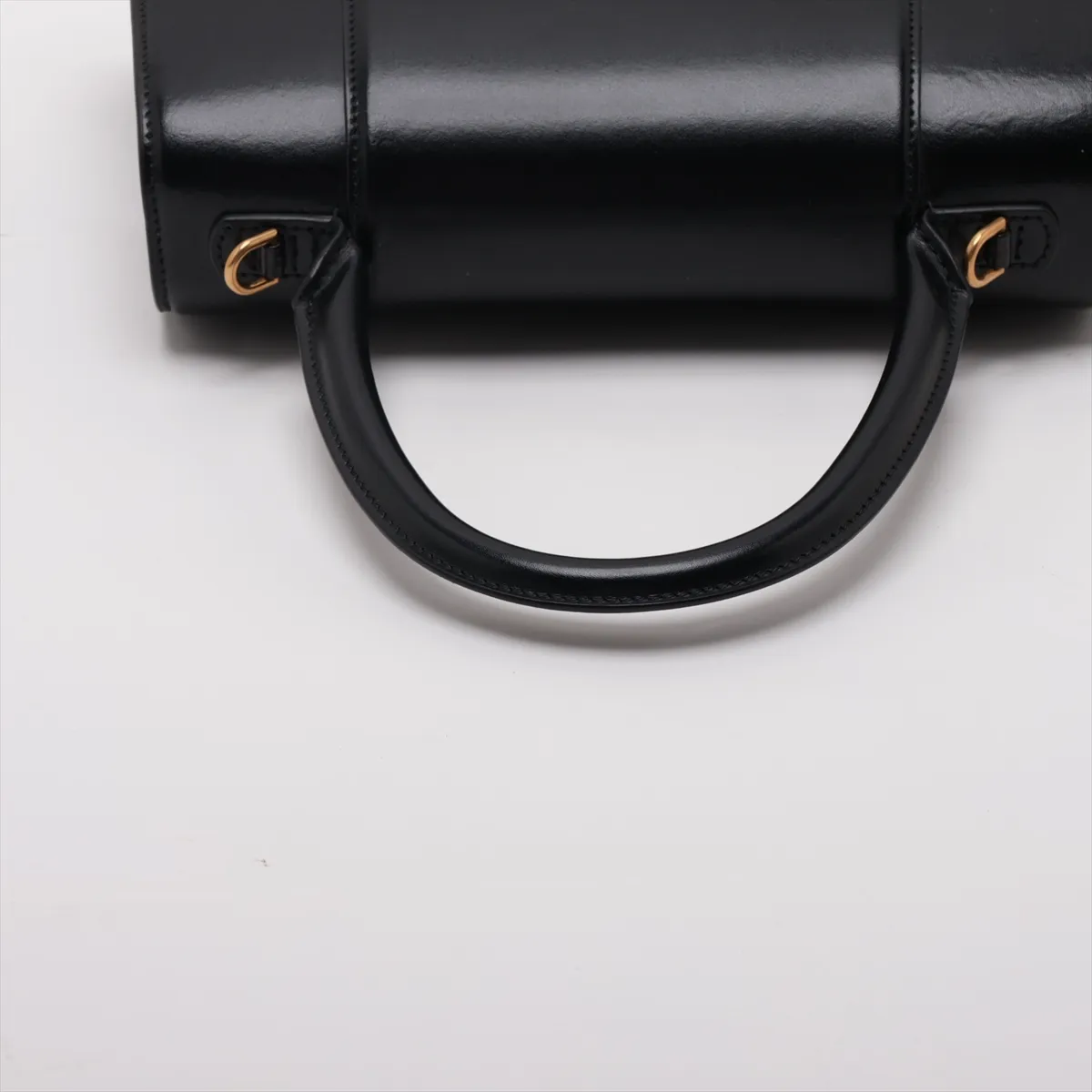 Hourglass Leather 2-Way Handbag, Black, 619668 — view 5
