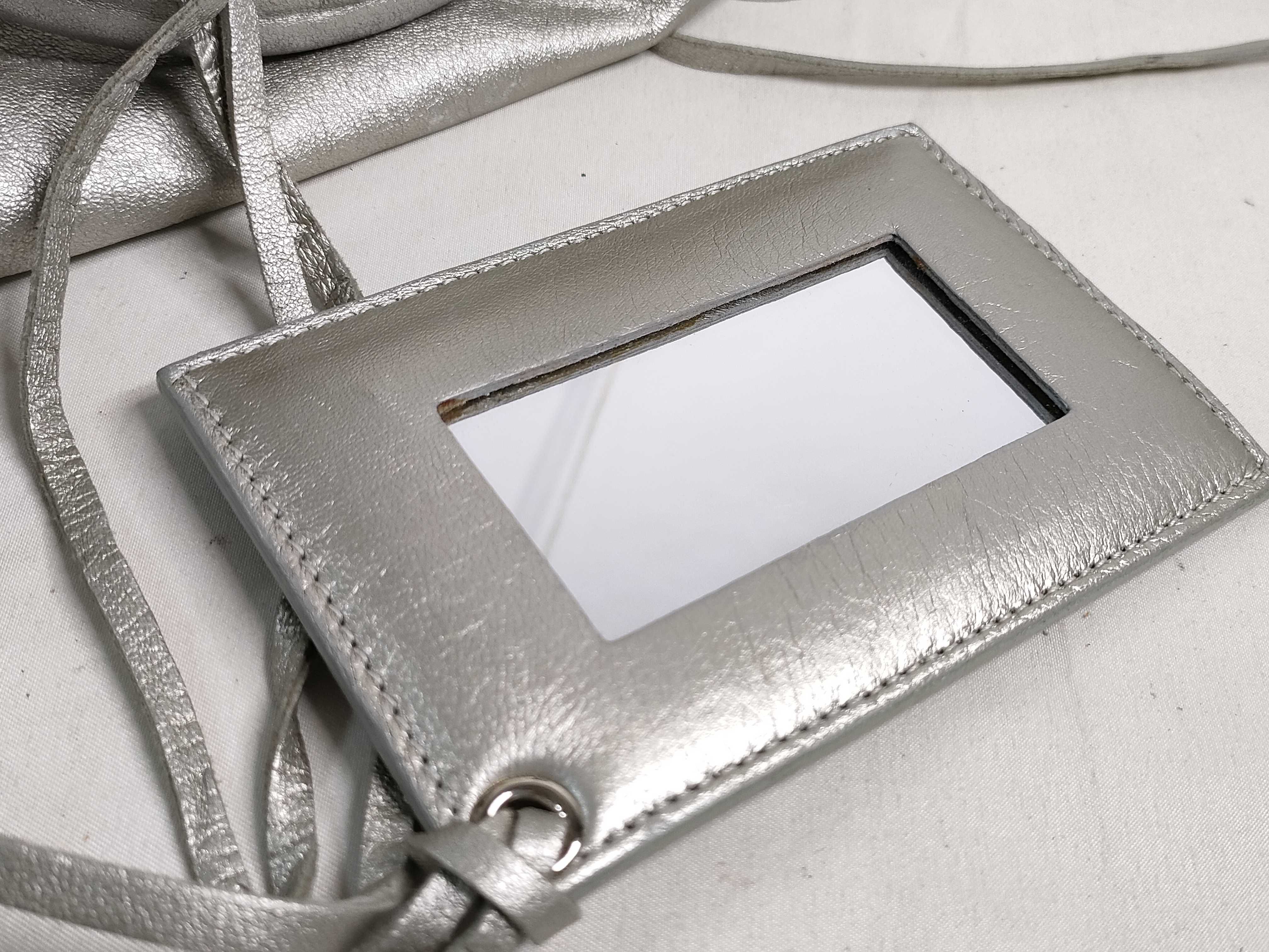 The City PH - Metallic City Bag Silver Leather 28cm Handbag — view 15