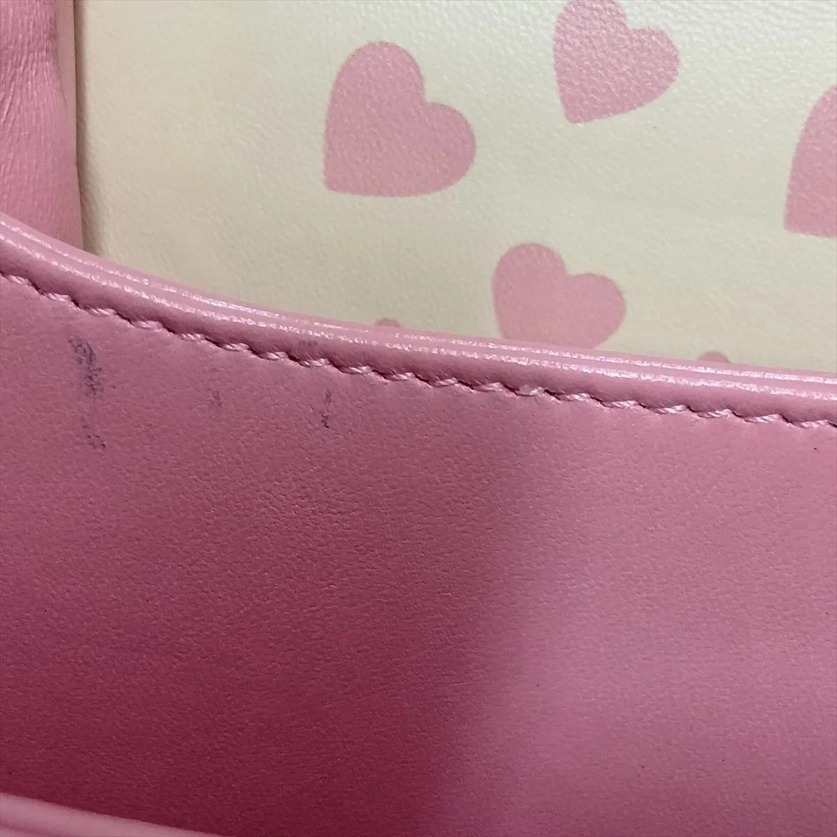 Serpenti Leather 2-Way Handbag, Pink x Beige, with Mirror — view 14