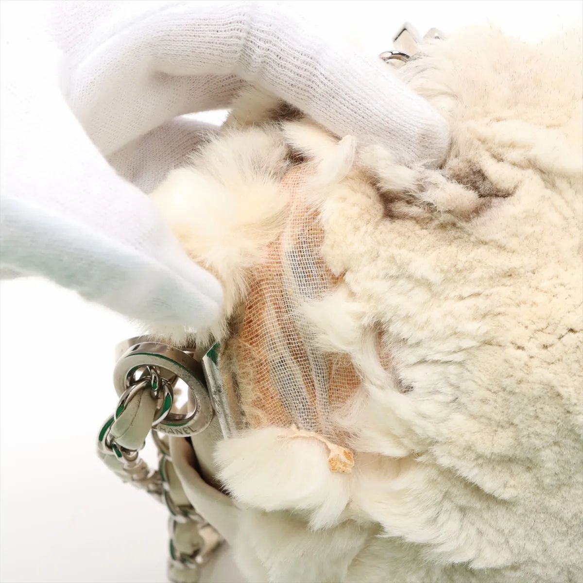 2006-2008 Lapin Fur Chain Handle Shoulder Bag — view 13