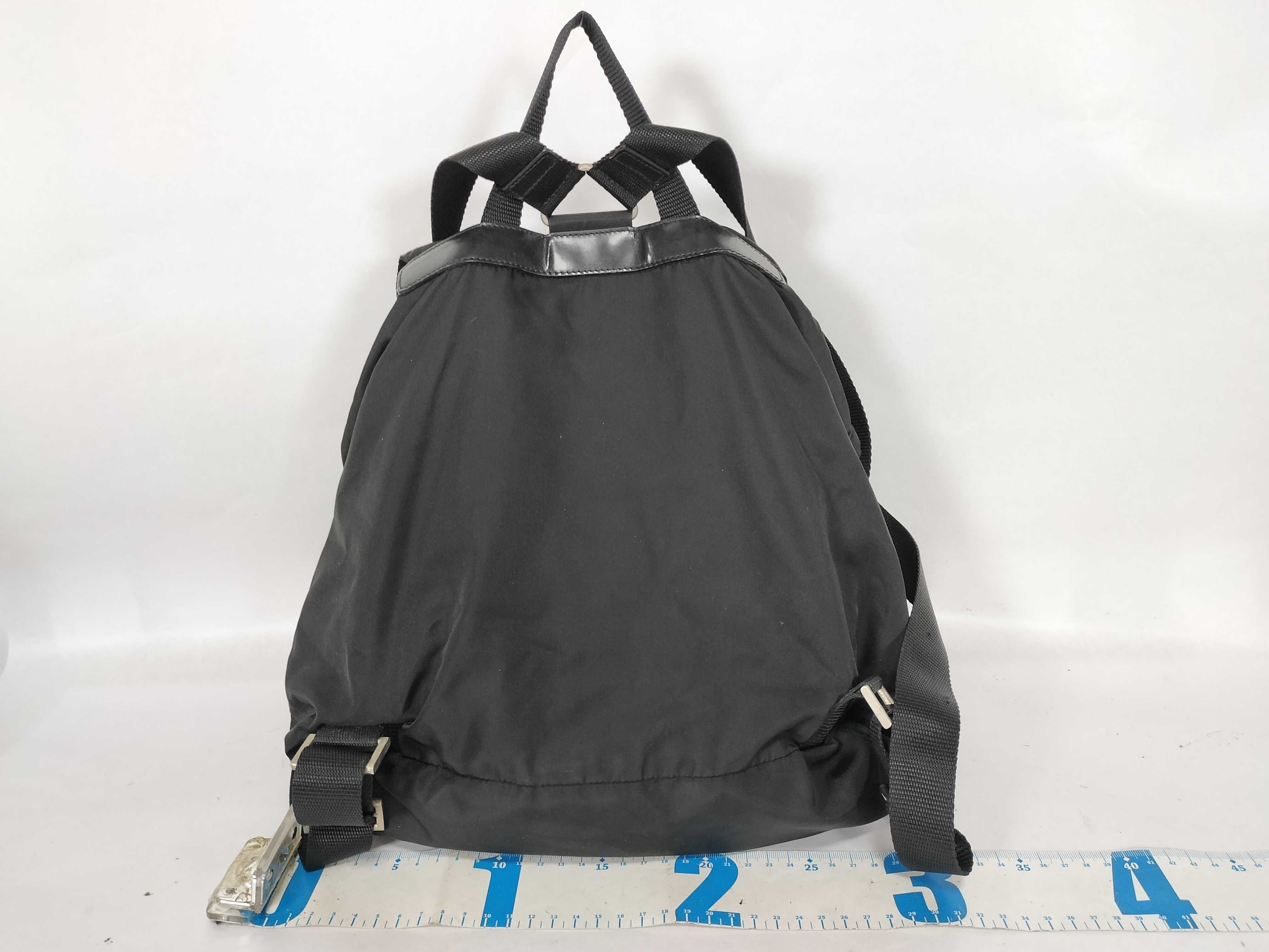 nylon backpack, black nylon backpack. — view 2