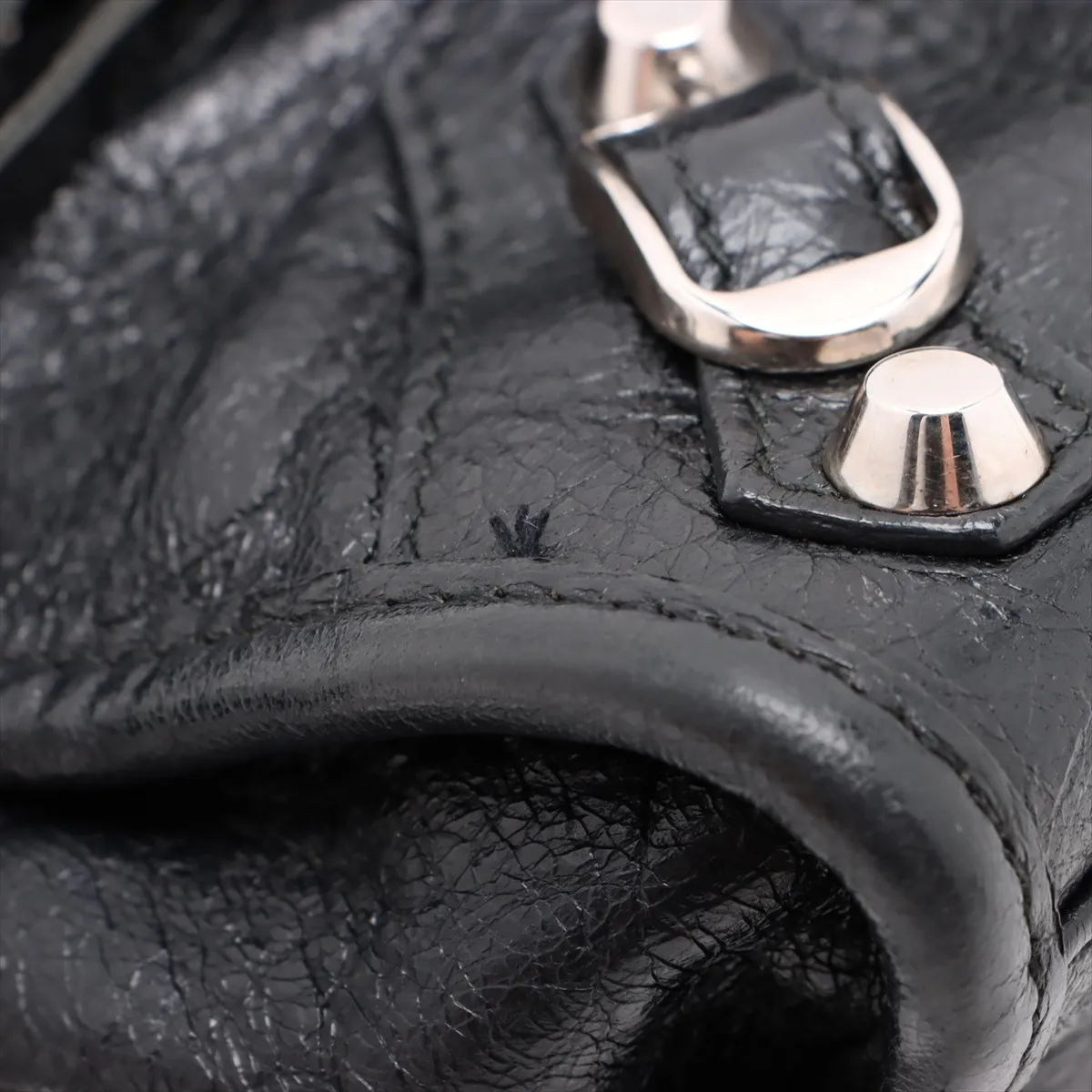 Classic Mini City Leather 2WAY Handbag Black 300295 with Mirror — view 11