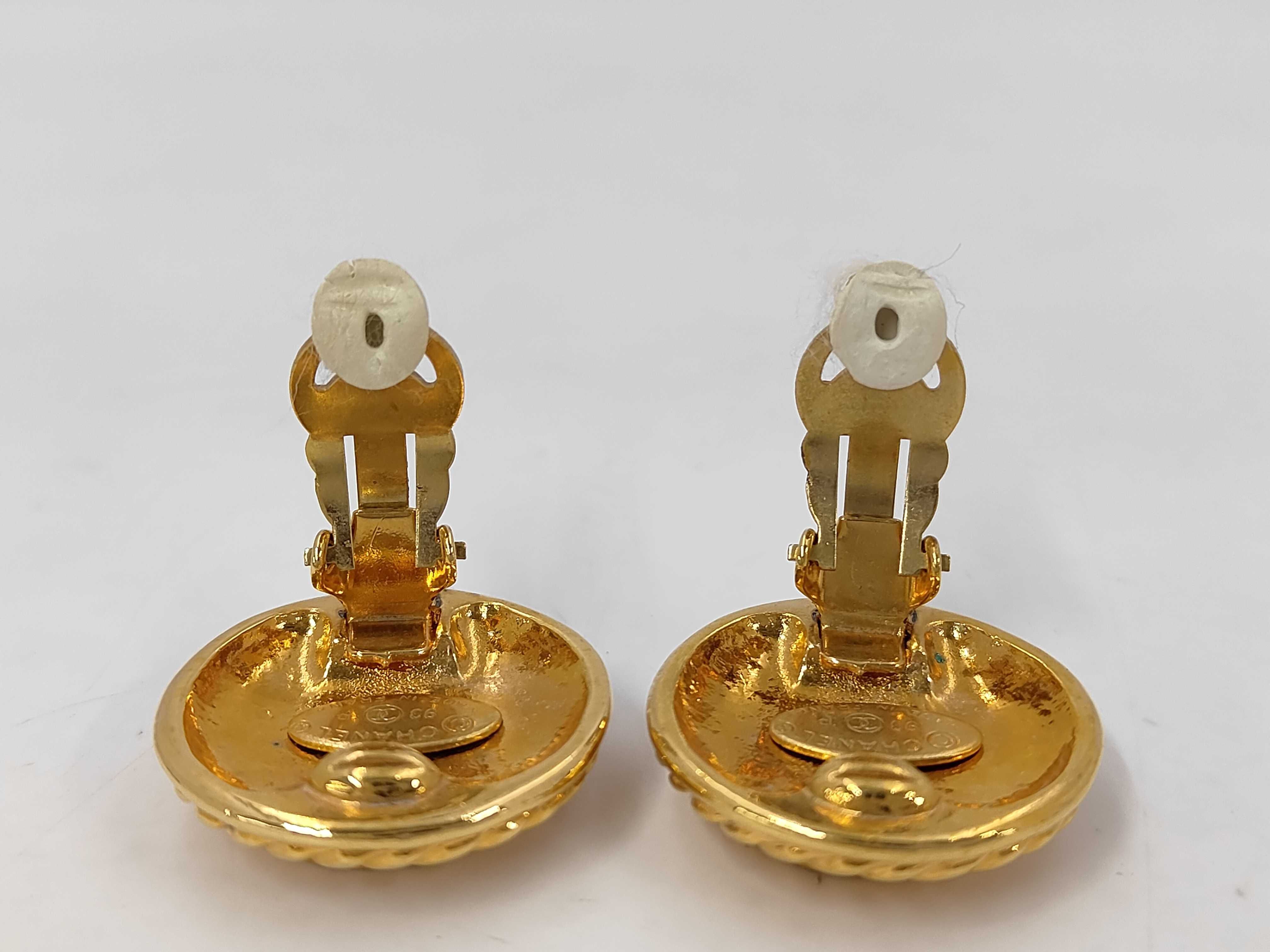 Coco Mark Vintage Gold Earrings — view 2