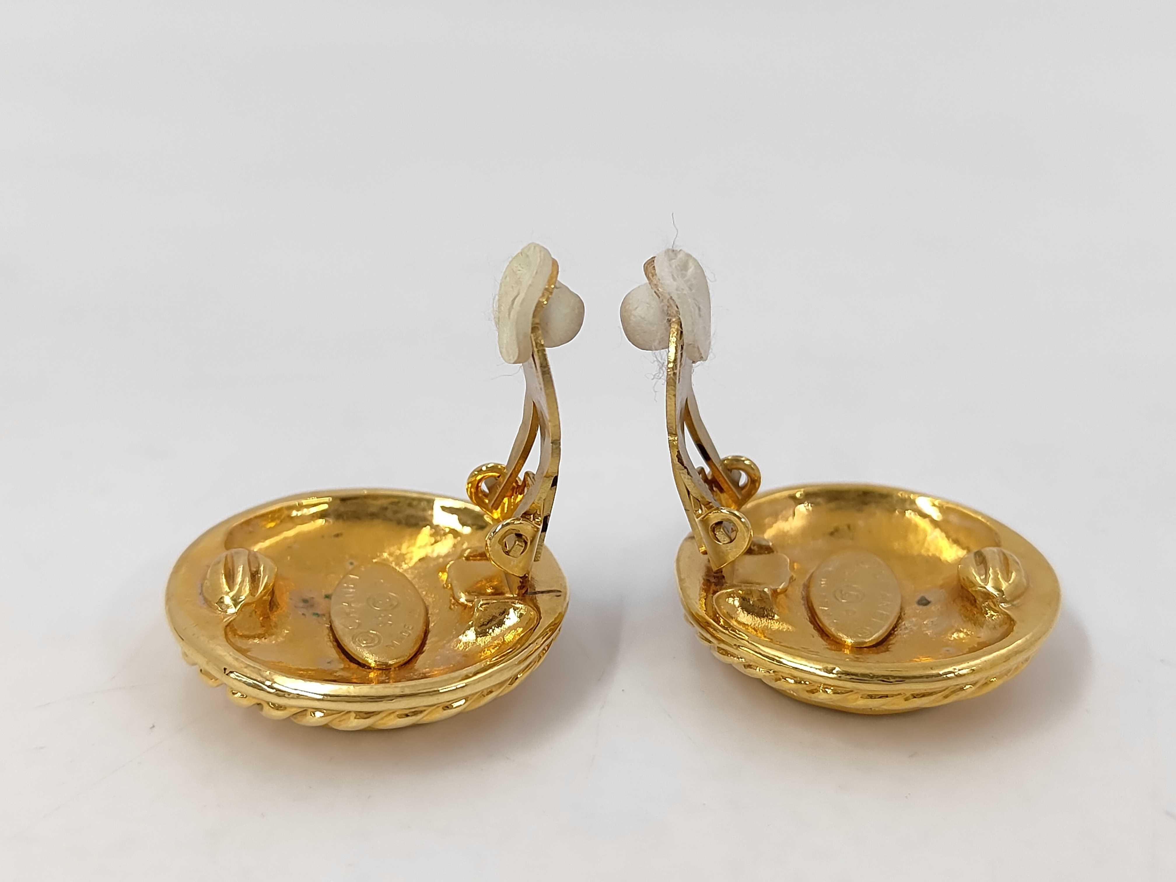 Coco Mark Vintage Gold Earrings — view 3