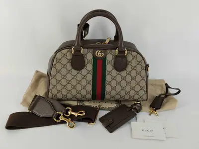 GG Supreme Bag OPHIDIA 724575 MEDIUM GG TOP HANDLE 2WAY Handbag