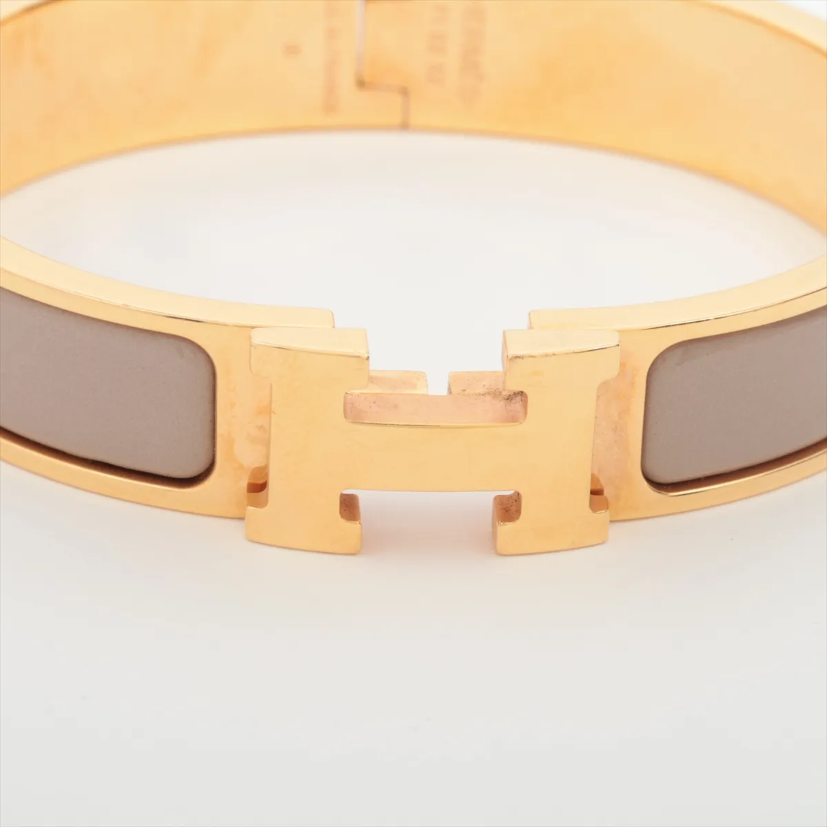 Click H Fan Bangle GP Gold x Marron Glace — view 3