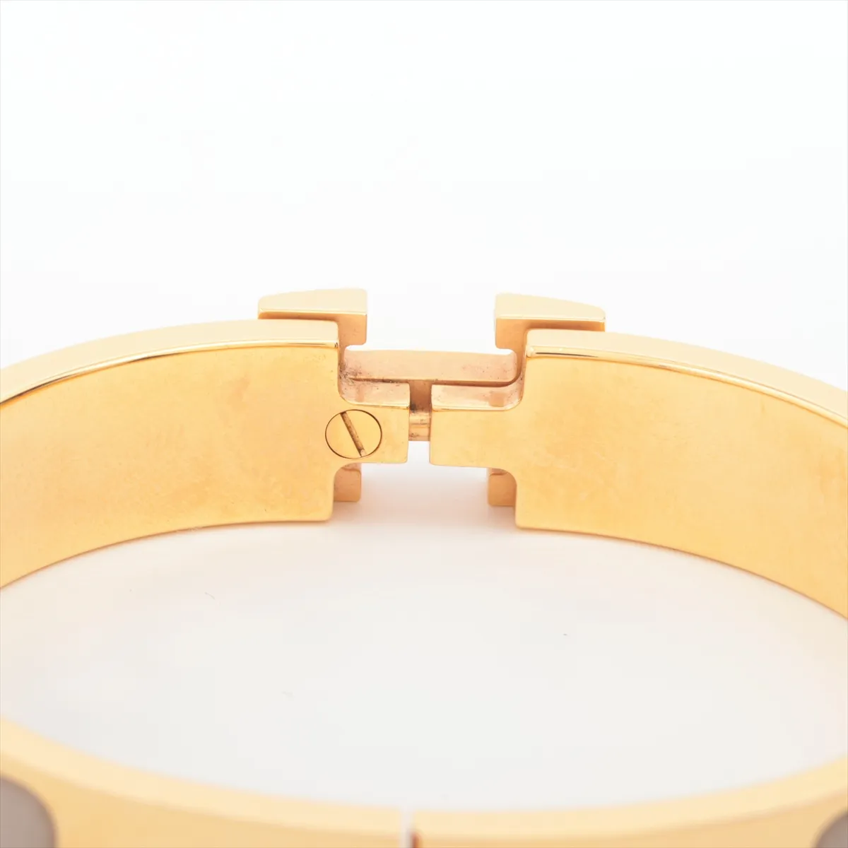 Click H Fan Bangle GP Gold x Marron Glace — view 4