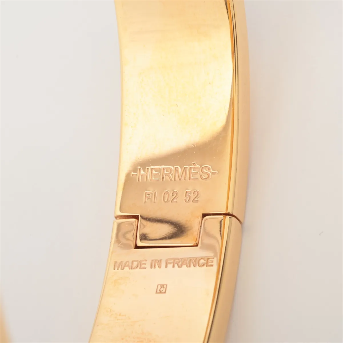 Click H Fan Bangle GP Gold x Marron Glace — view 6