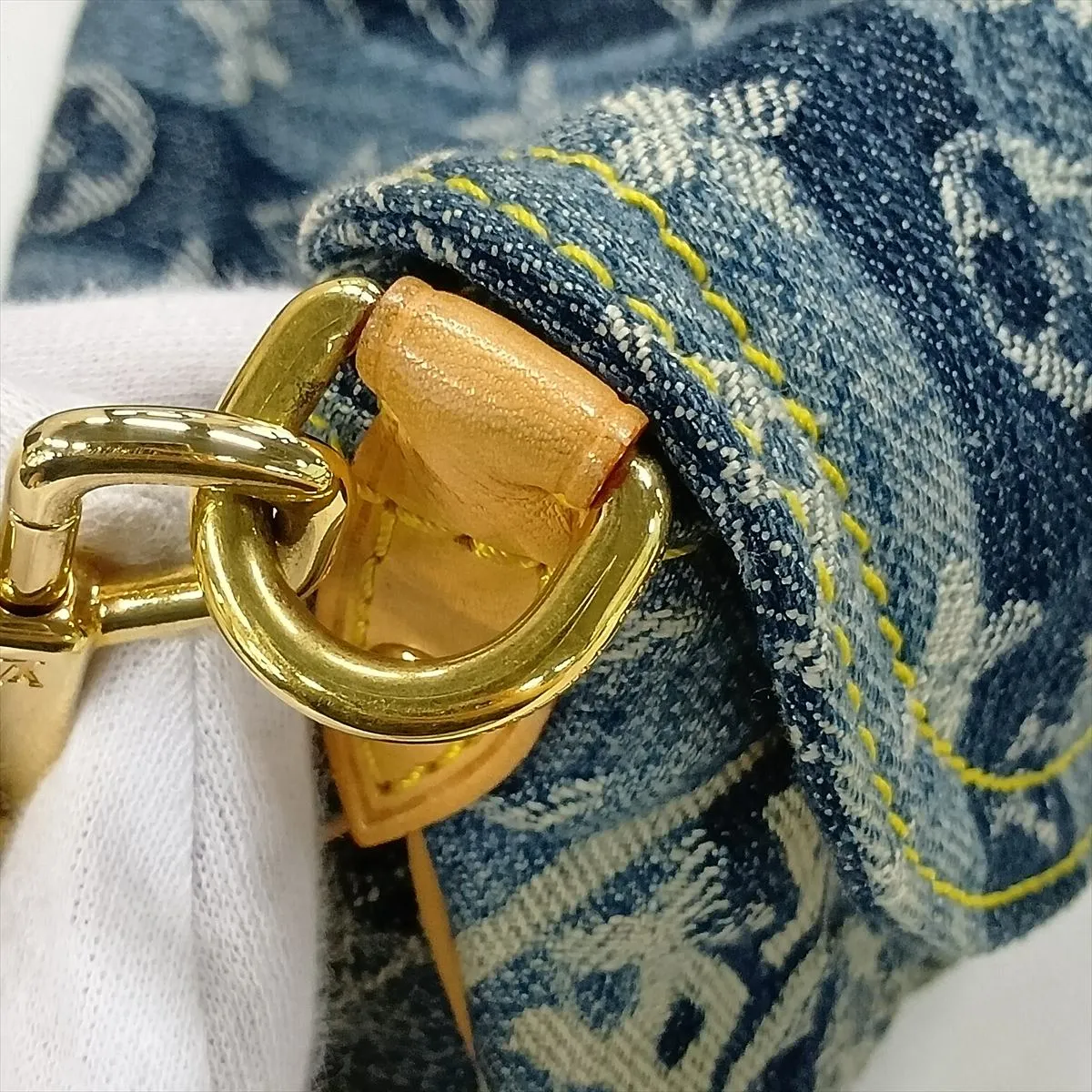Monogram Denim Mini Pleaty Raye M95333 SR1006 Blue — view 11