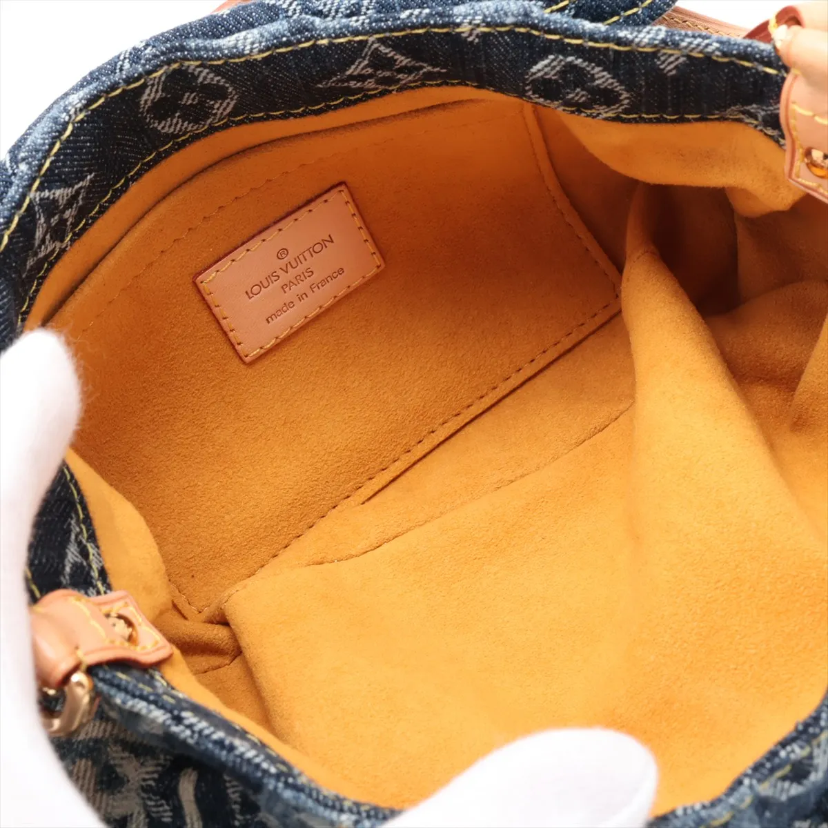 Monogram Denim Mini Pleaty Raye M95333 SR1006 Blue — view 6