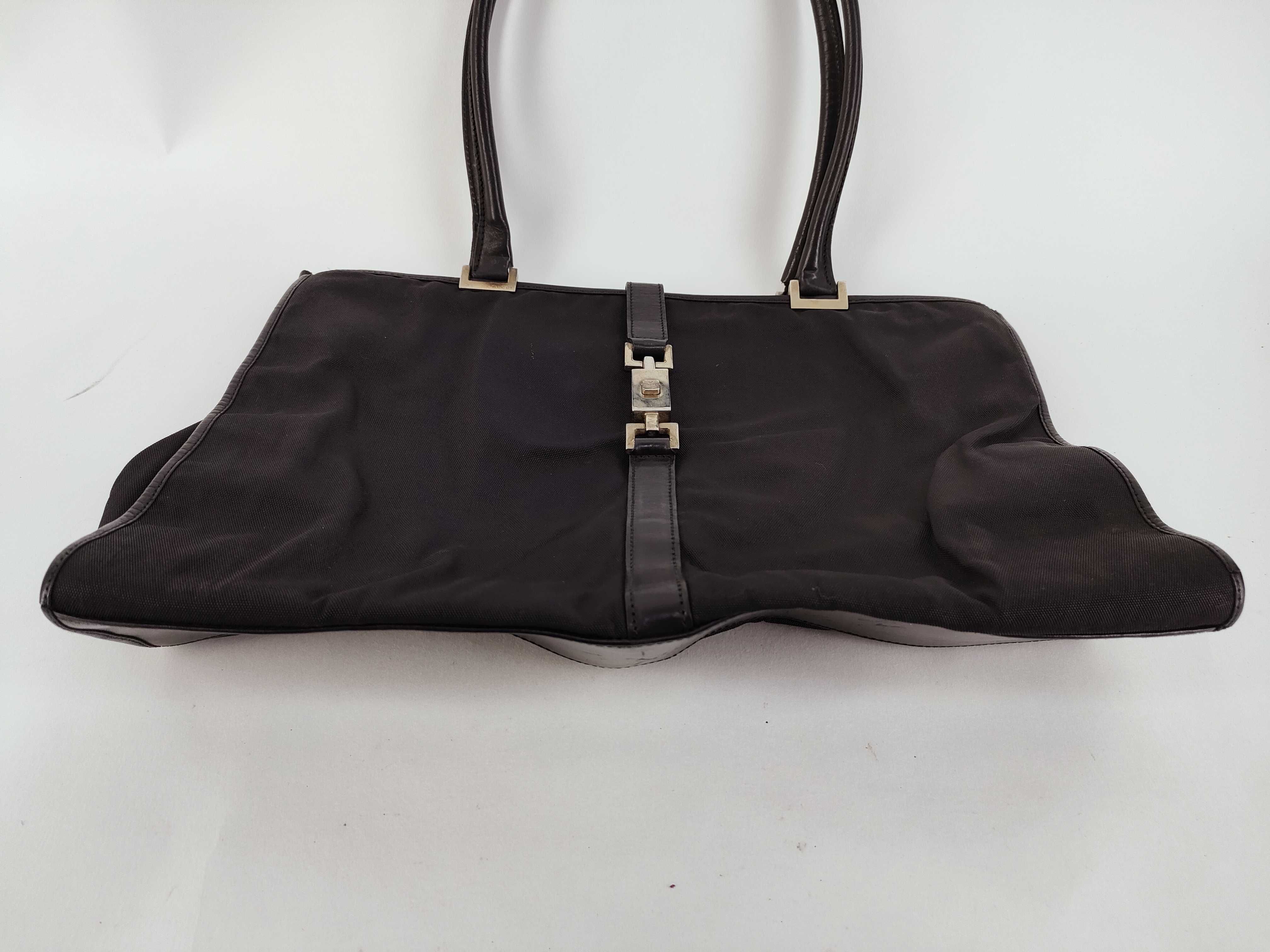 Nylon Tote Bag, Black Tote Bag — view 7