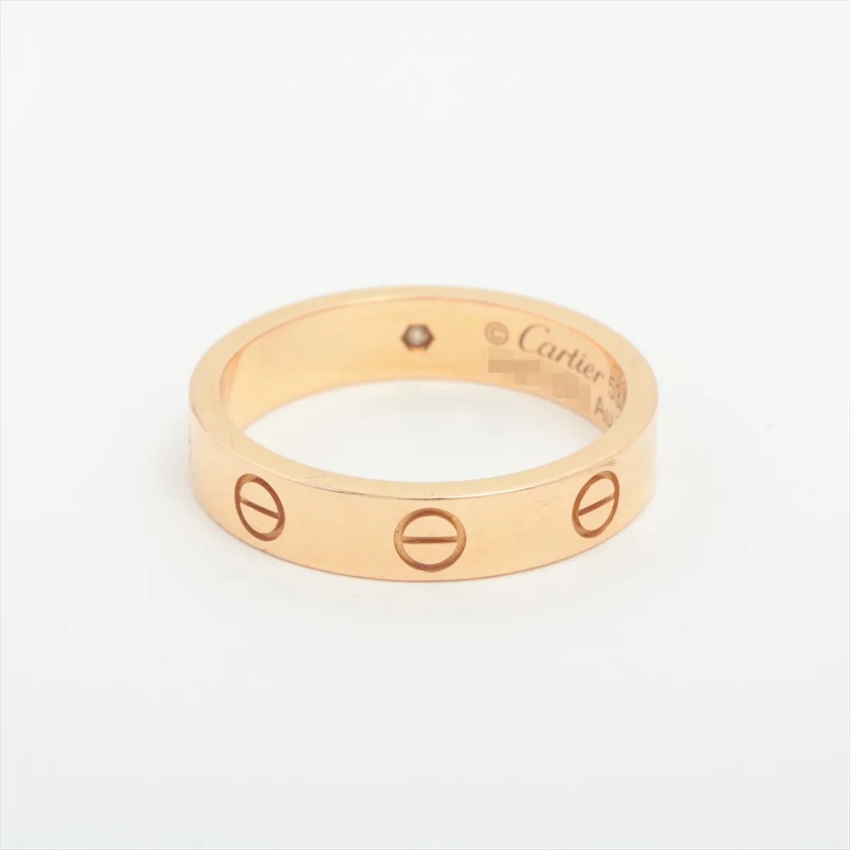 Mini Love 1P Ring, 750 (PG), 4.7g, Size 53, YMY252, dents. — view 2