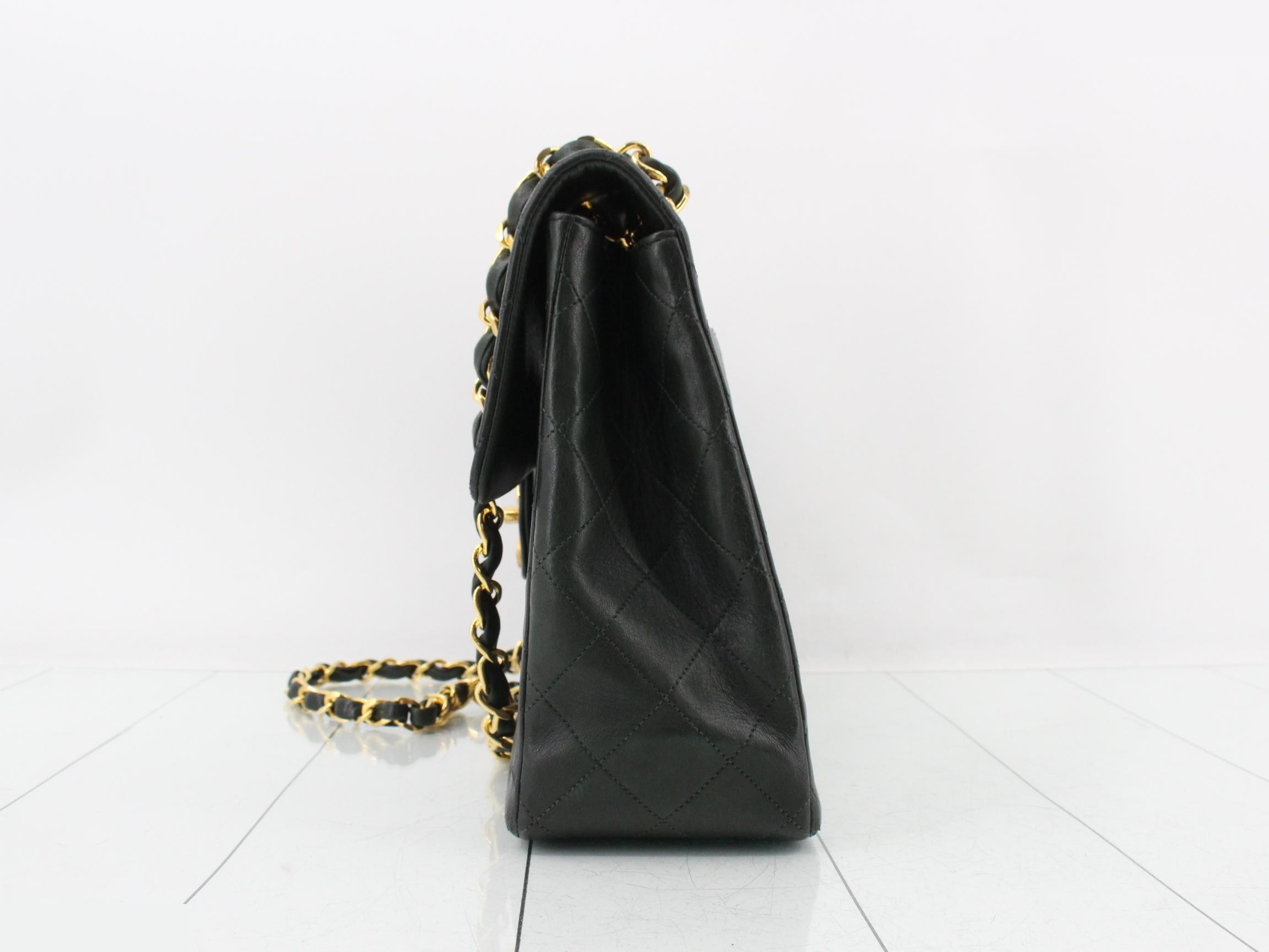 Lambskin Large Matelassé S Flap Chain Shoulder Bag — view 3