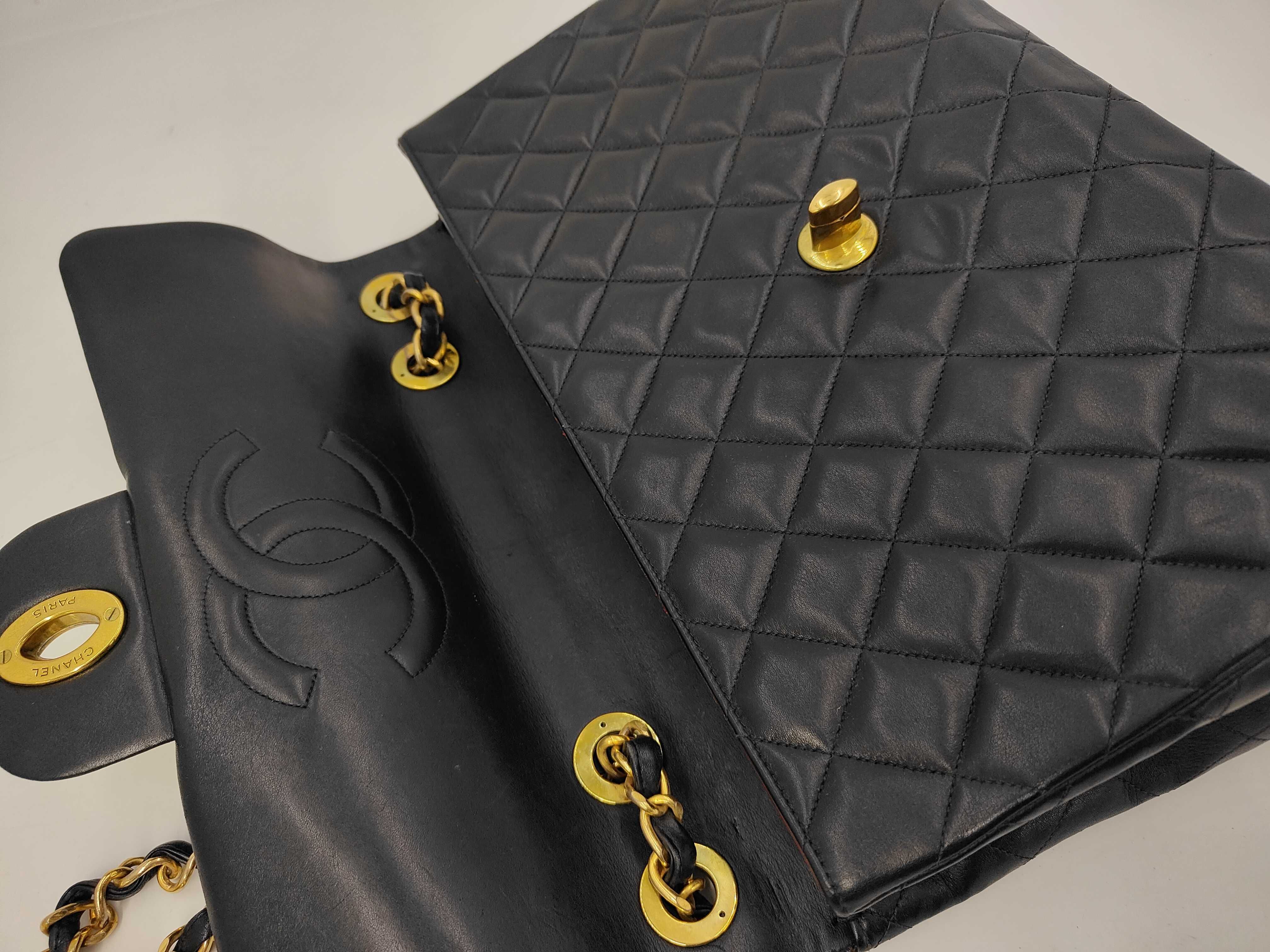 Lambskin Large Matelassé 34 Double Chain Shoulder Bag — view 6