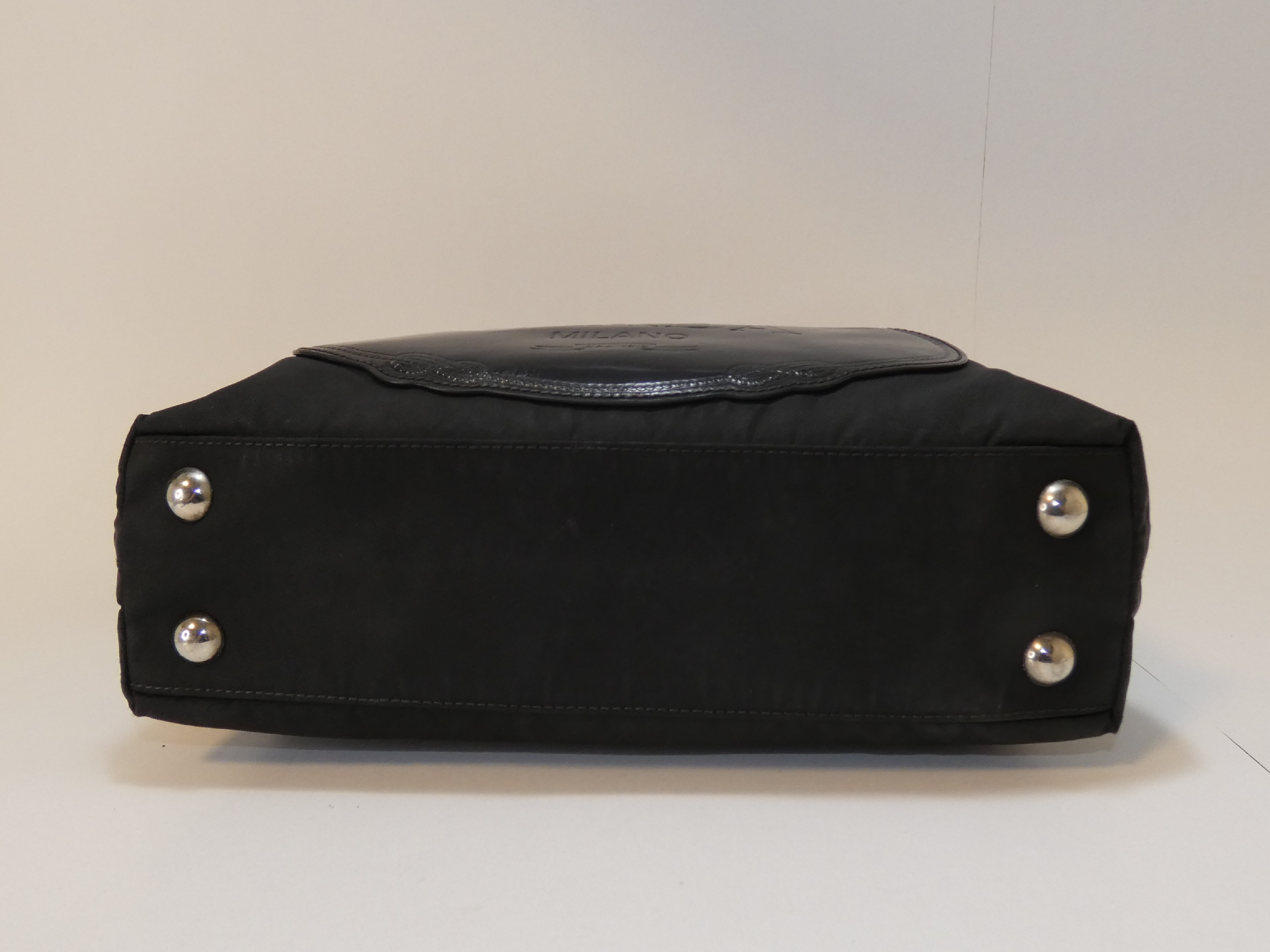 2-way Logo Jacquard Nylon Black Handbag — view 4