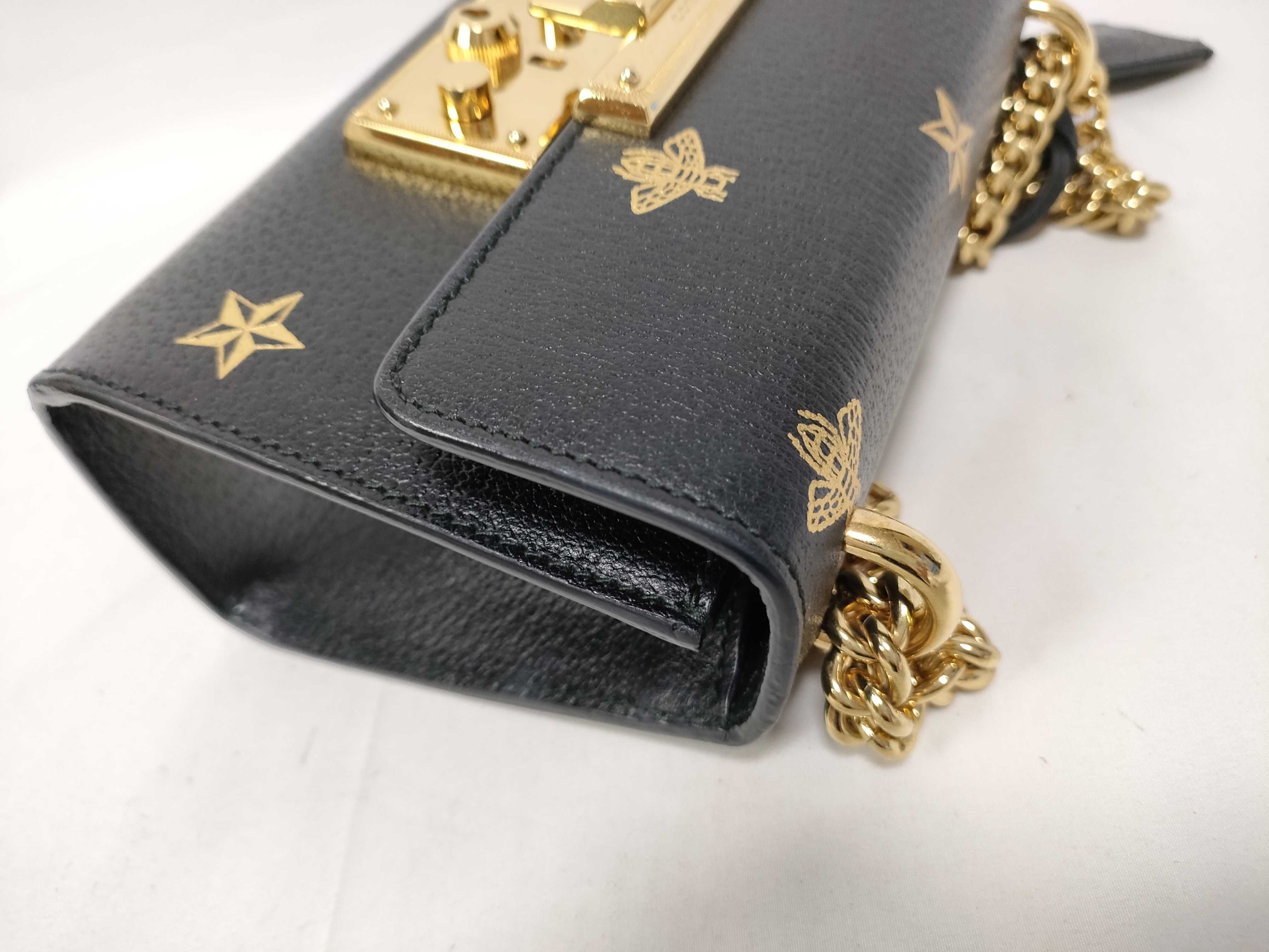 ID- Padlock Leather Chain Shoulder Bag Blue 432182 Shoulder Bag — view 7