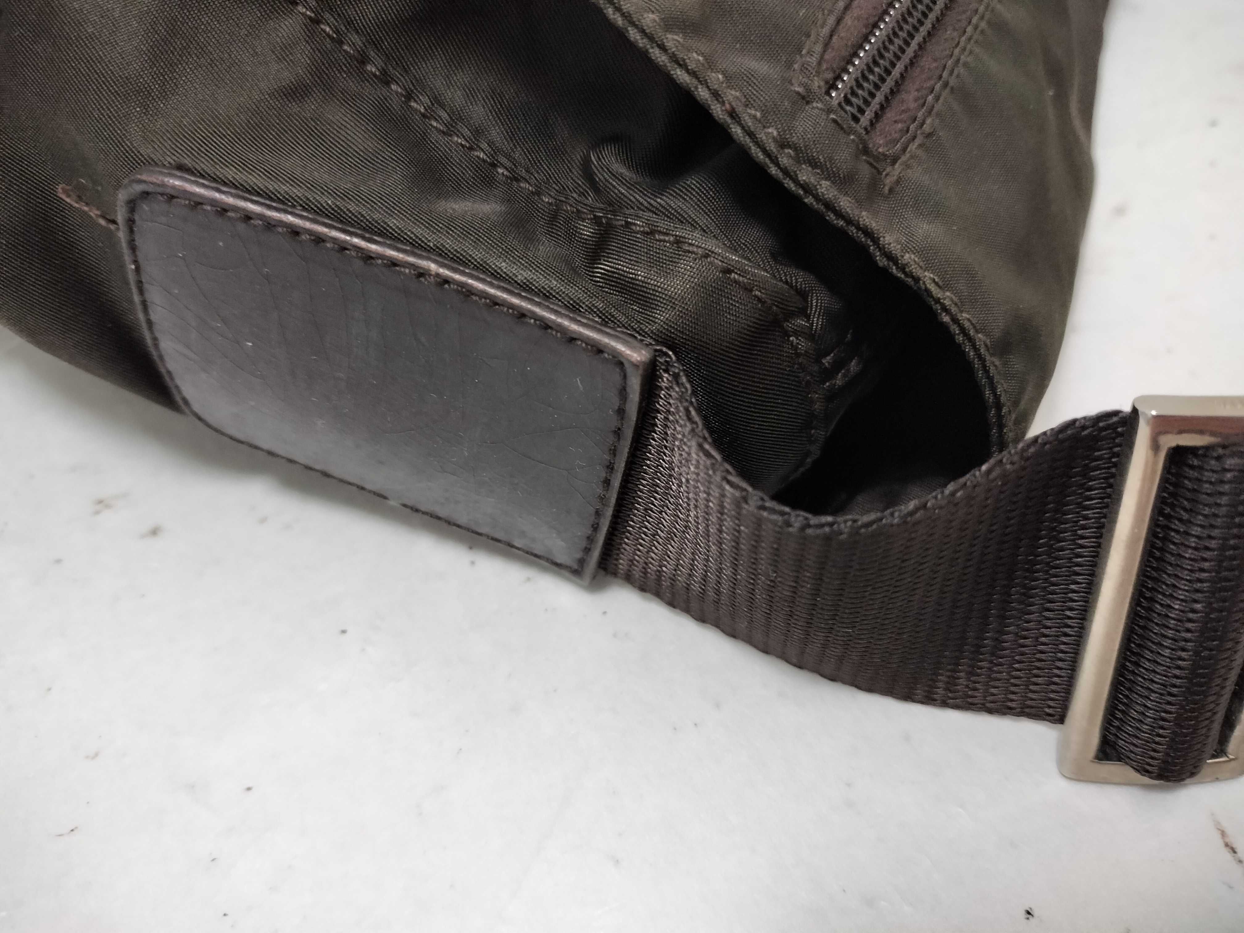 Nylon Shoulder Bag, Messenger Bag, Khaki Nylon Shoulder Bag — view 5