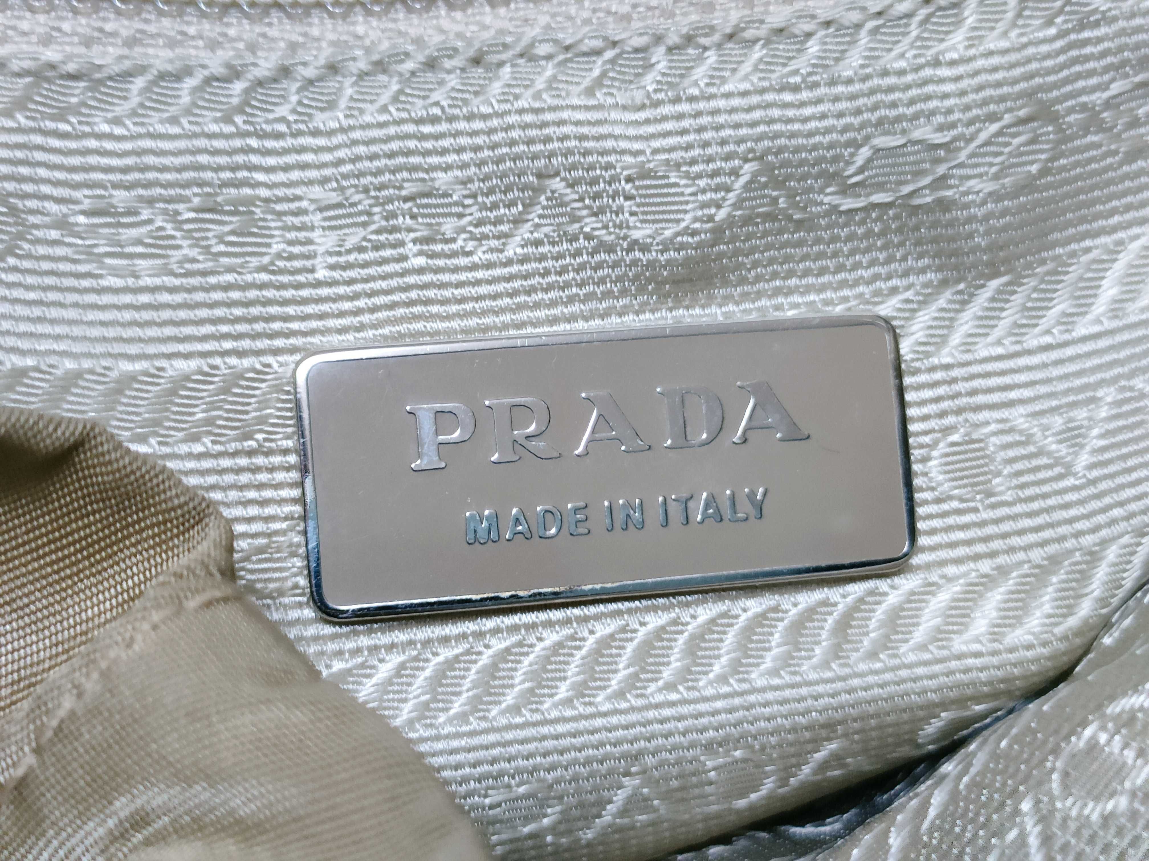 Nylon Backpack (Khaki Beige, Brown Leather) — view 14