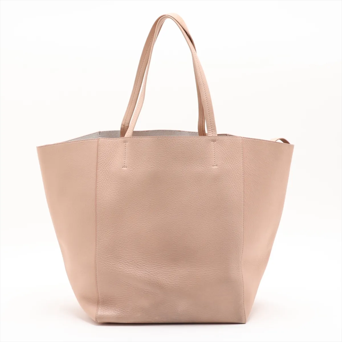 Cabas Phantom Leather Tote Bag Pink — view 2