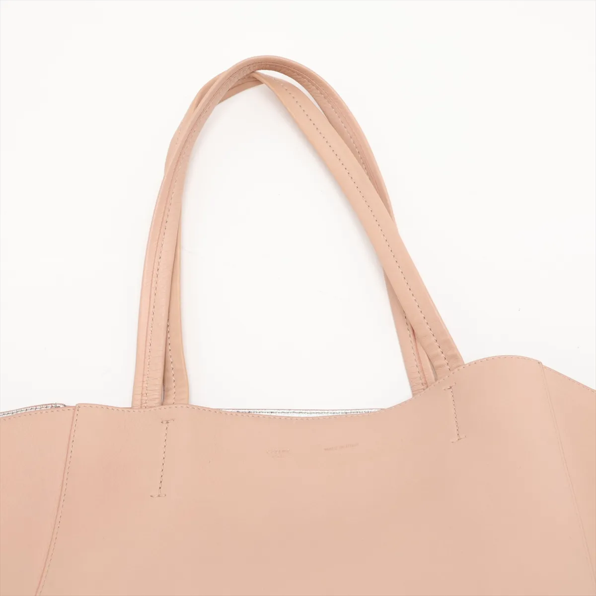 Cabas Phantom Leather Tote Bag Pink — view 6