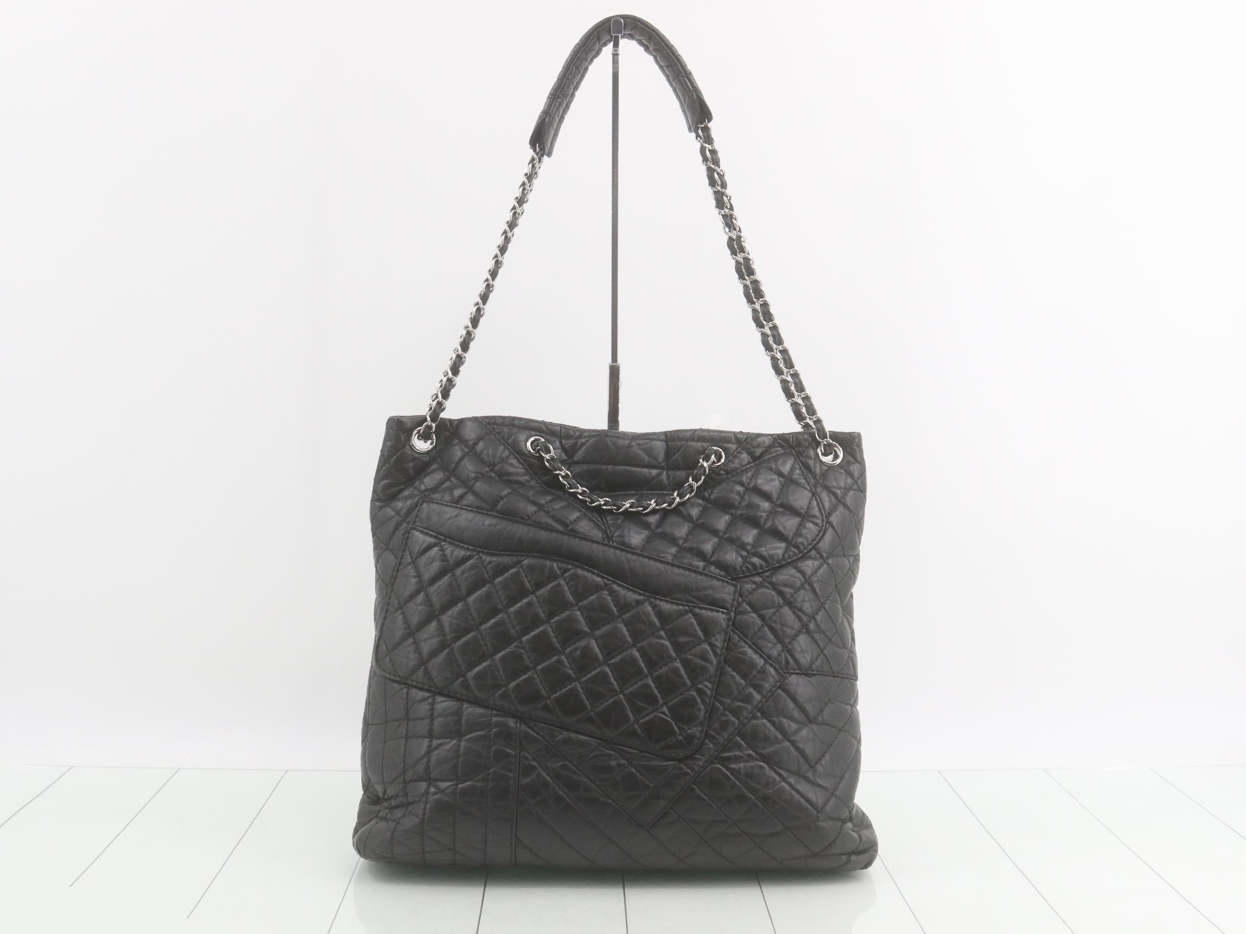 Leather 2-Way Tote/Chain Semi-Shoulder Bag — view 2