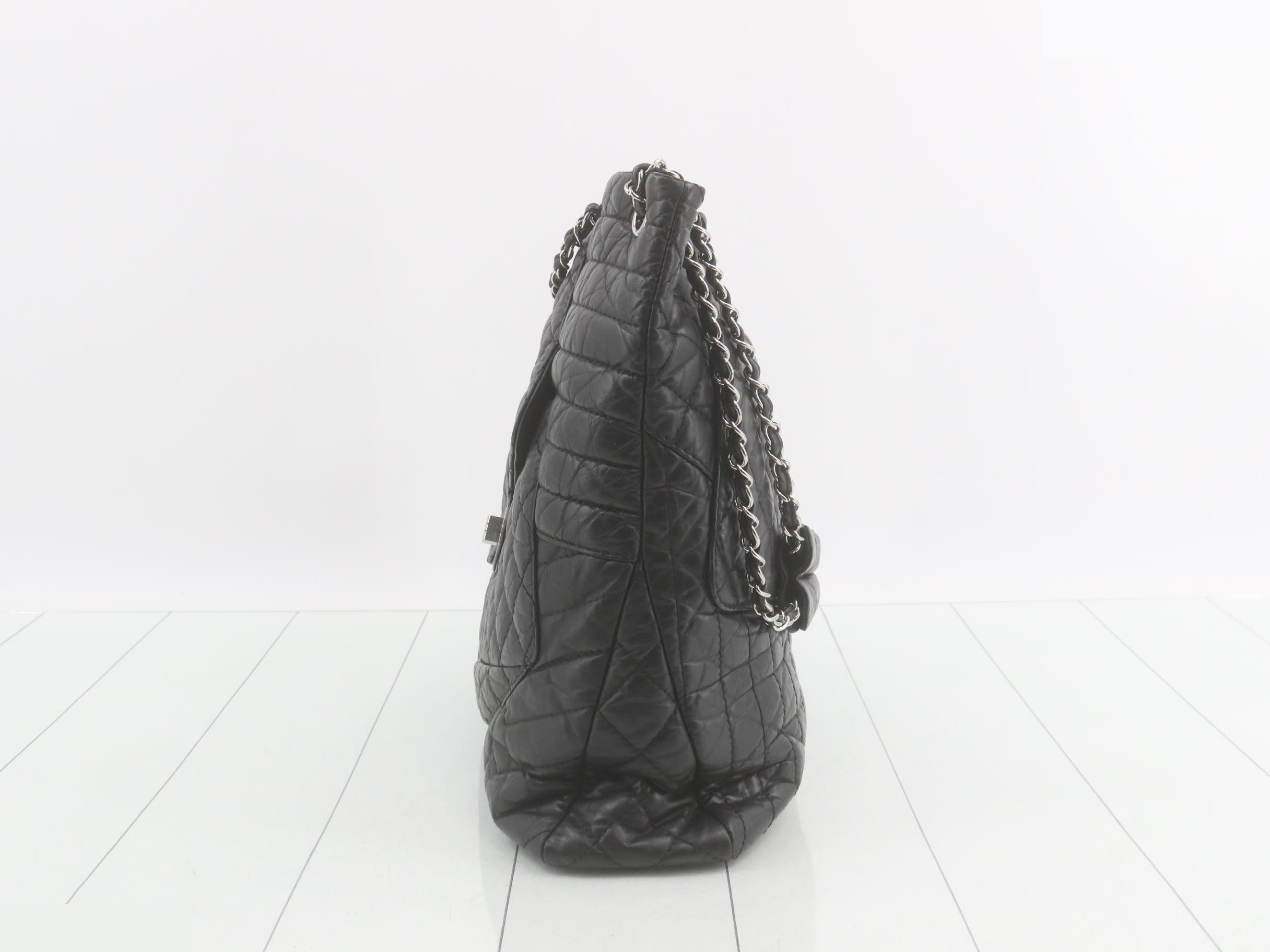 Leather 2-Way Tote/Chain Semi-Shoulder Bag — view 3