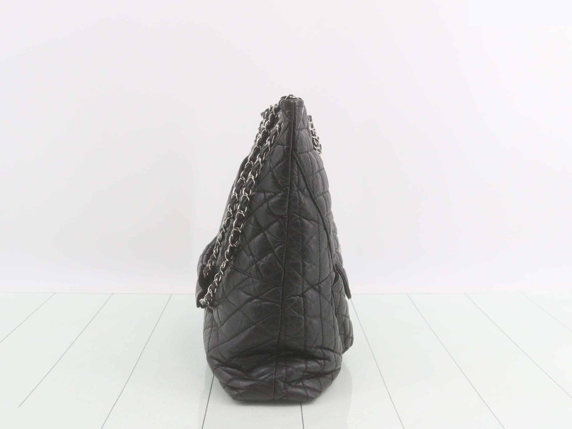 Leather 2-Way Tote/Chain Semi-Shoulder Bag — view 4