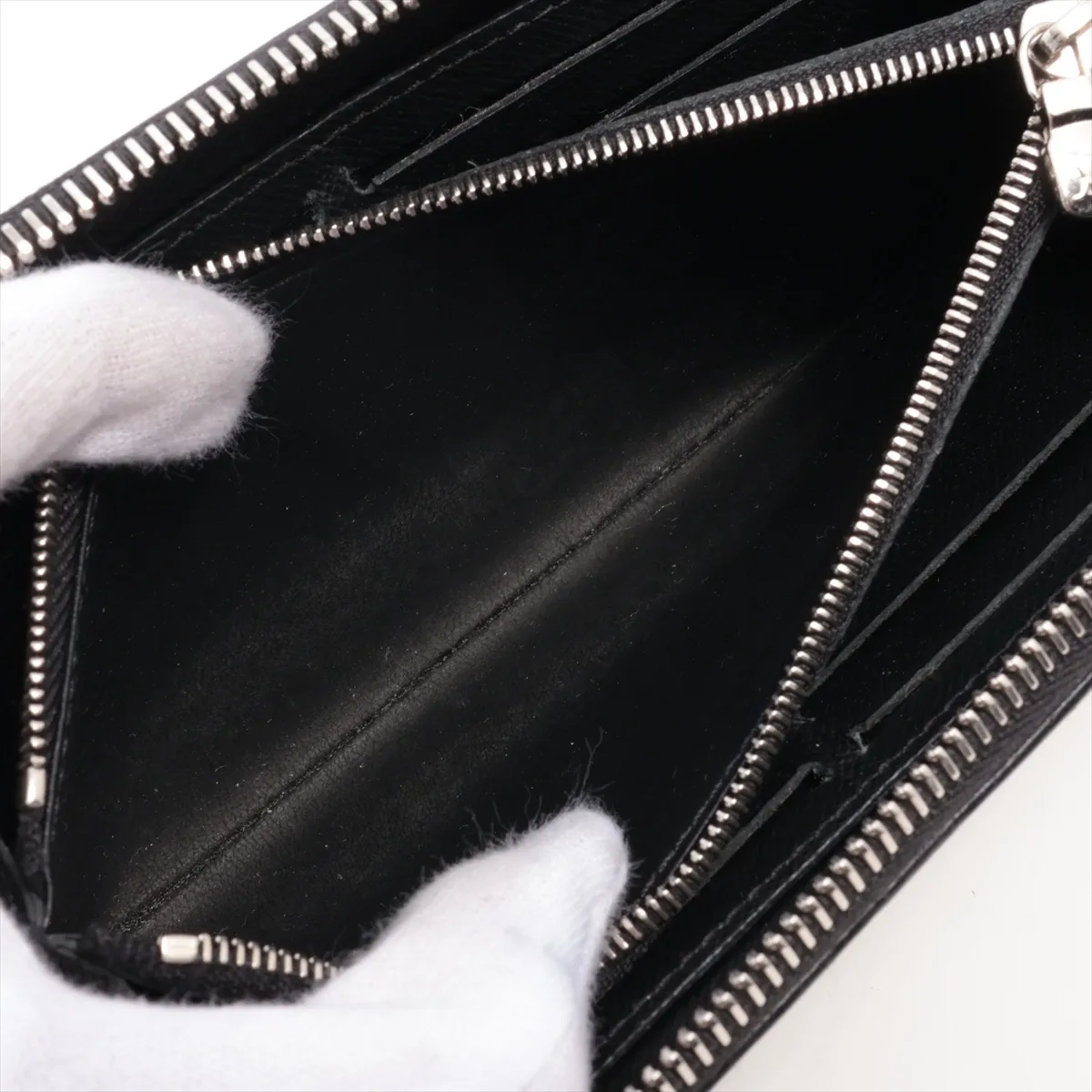 Epi Portefeuille Clemence M60915 UB4219 Black Round Zip Wallet — view 7